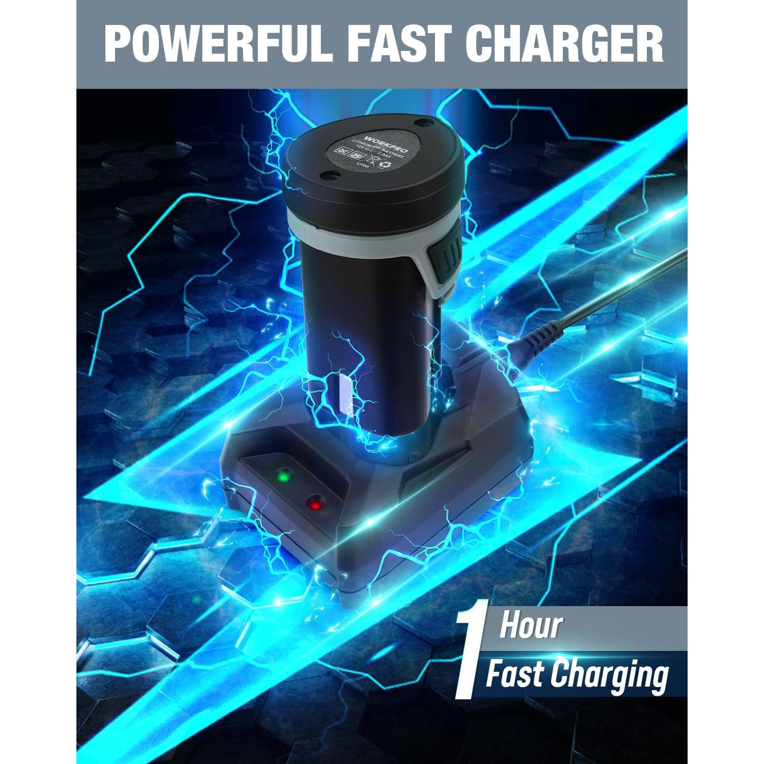 Pulidor Mini Inalámbrico WORKPRO 12V 3000RPM Kit Completo