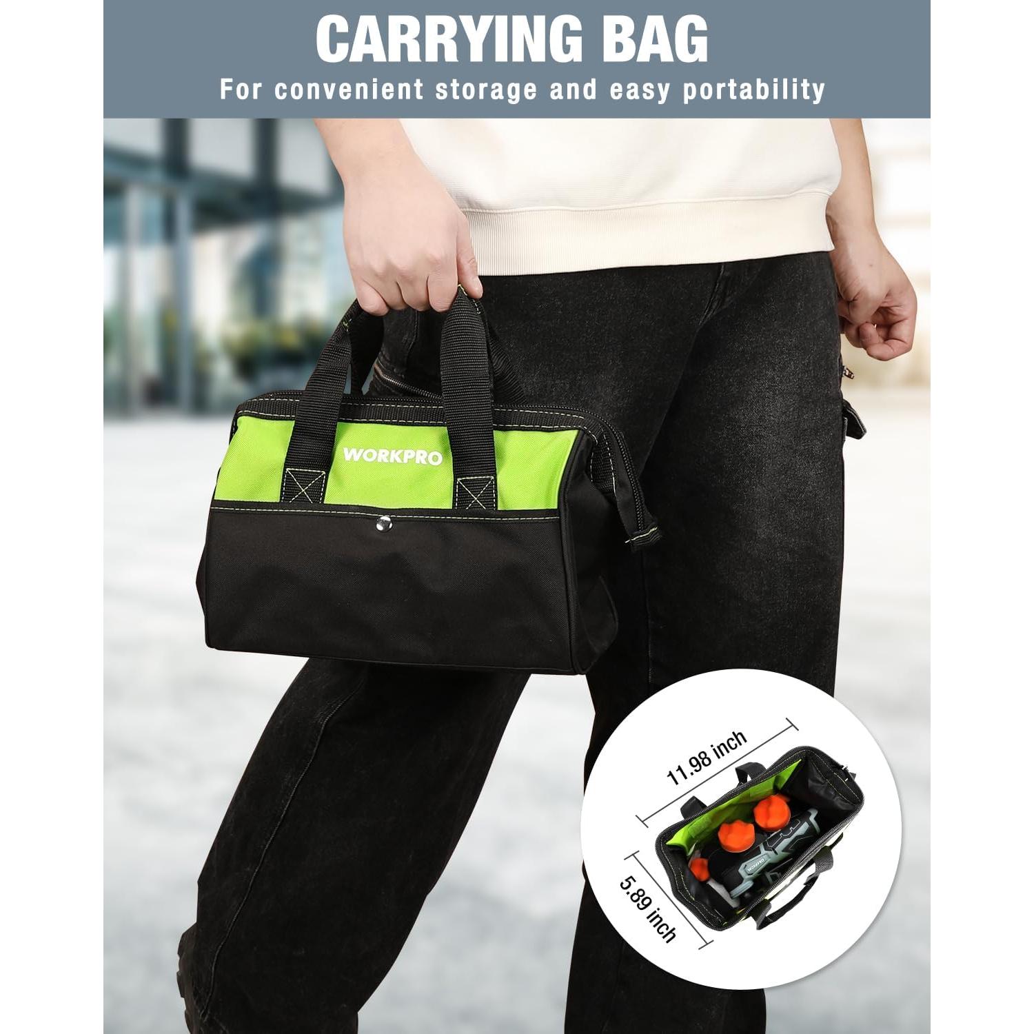 Pulidor Mini Inalámbrico WORKPRO 12V 3000RPM Kit Completo