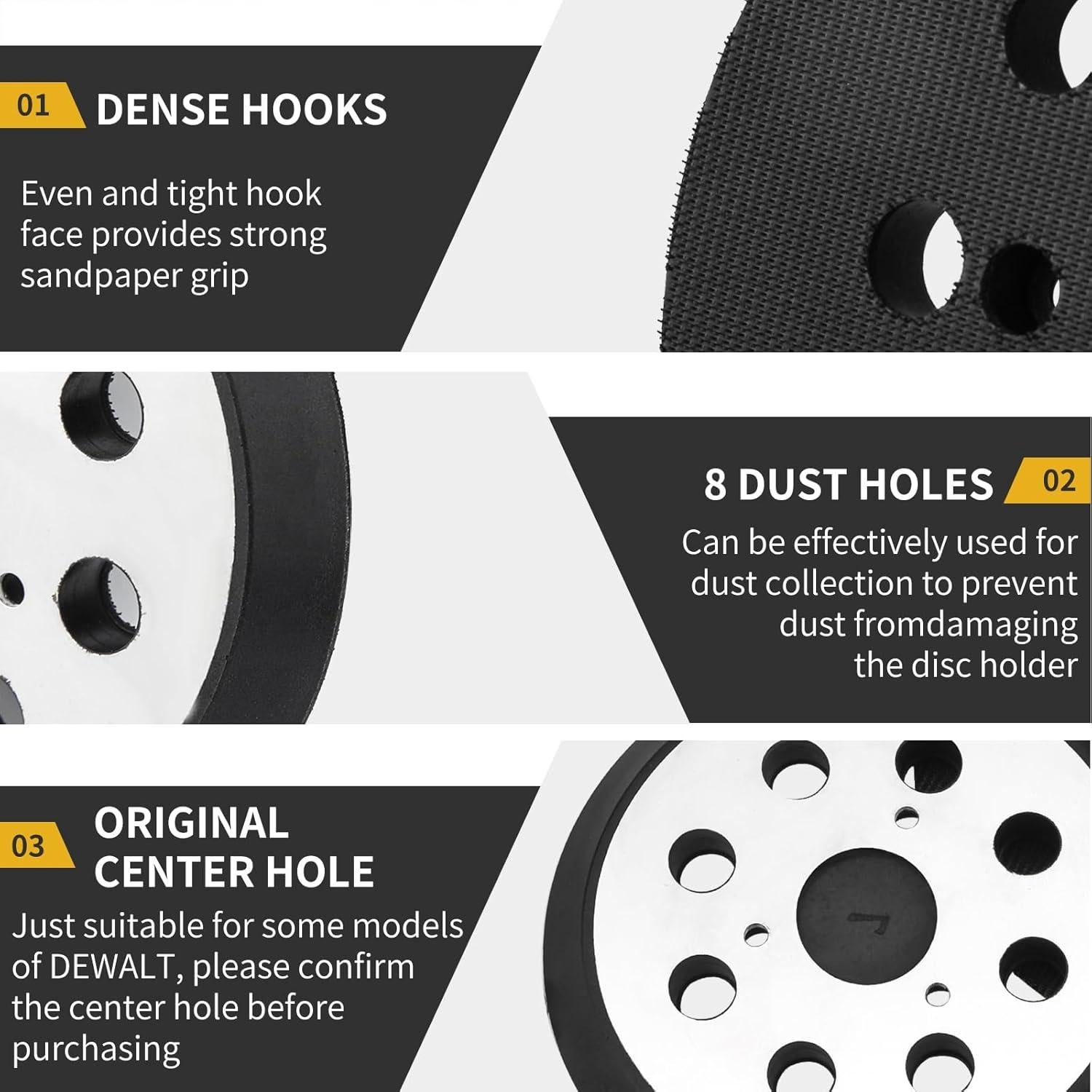Almohadilla de Lijado 5" Gnellkoor para Lijadora DeWalt