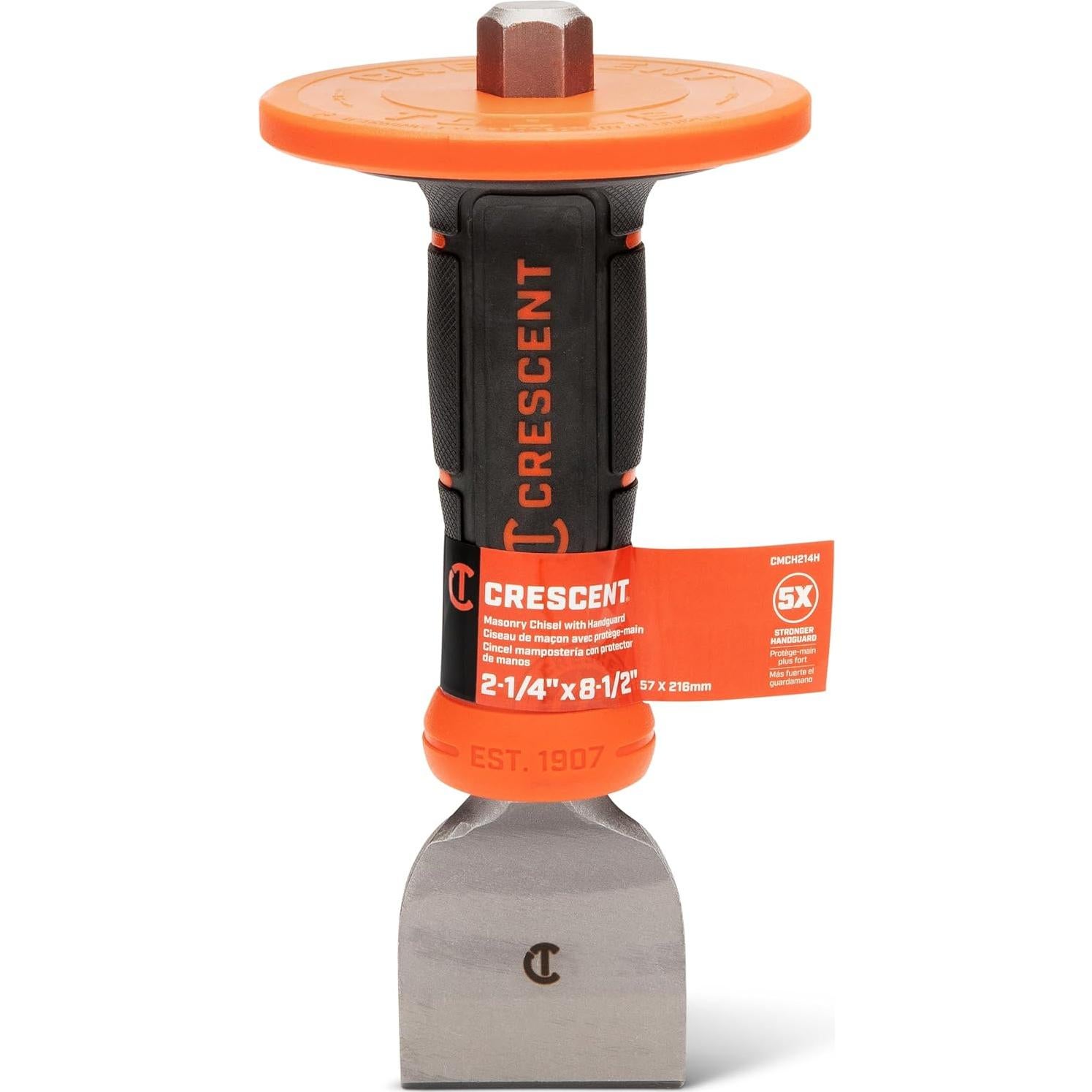 Cincel de mampostería Crescent CMCH214H 2.1x21.6cm con guardamanos