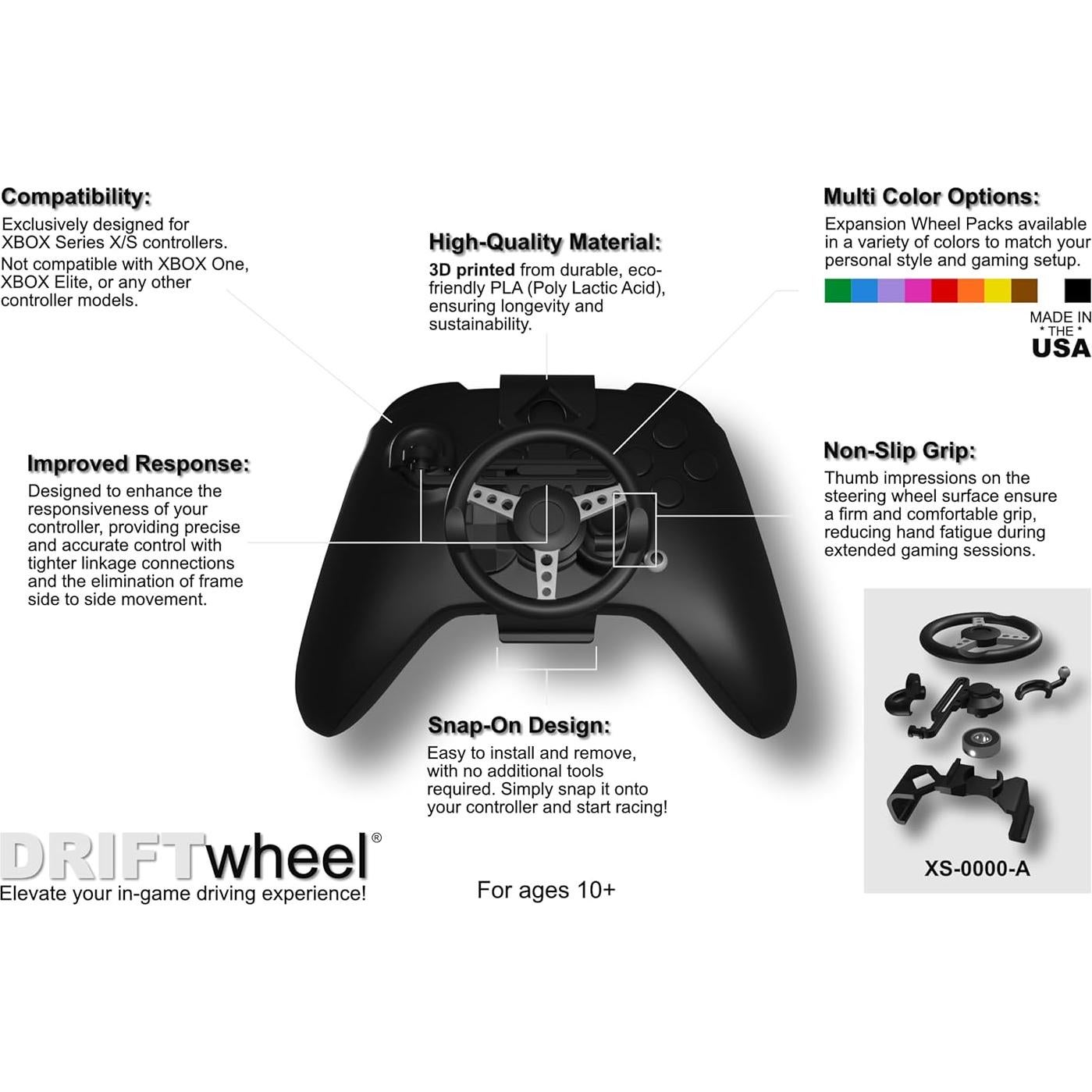 DRIFTwheel Mini Volante para XBOX X/S - Accesorio 3D