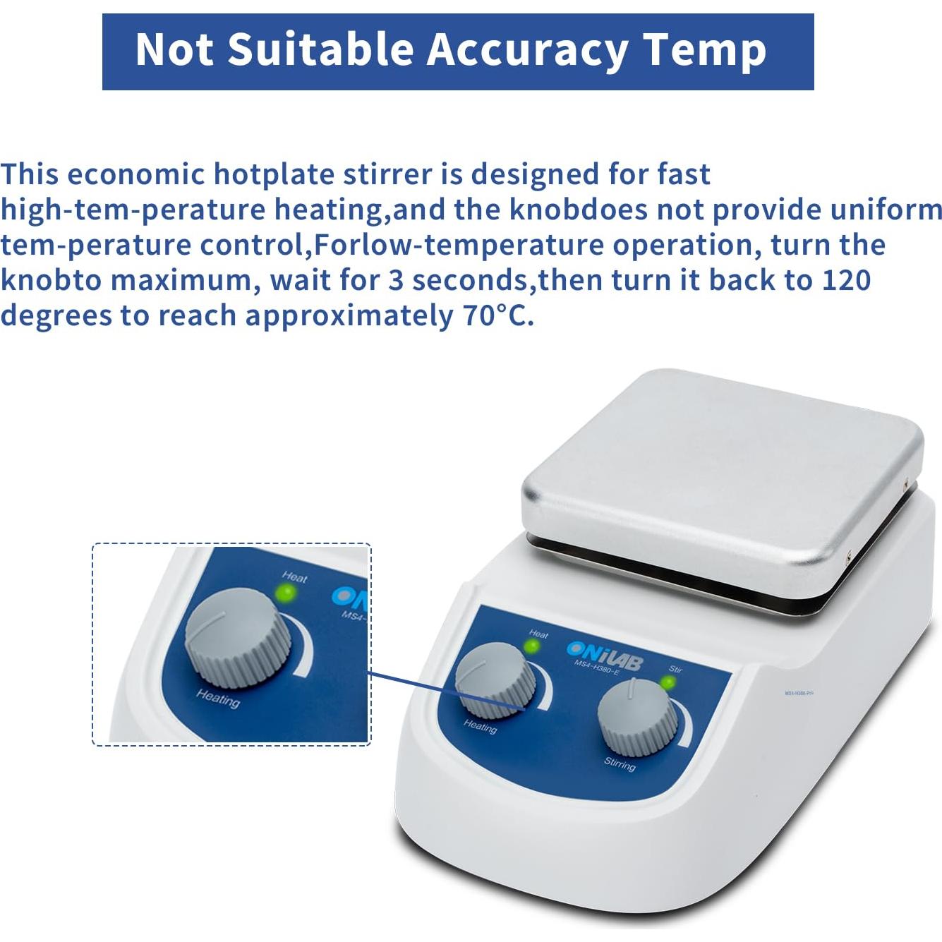 Agitador Magnético ONiLAB MS4-H380-E 5L 2000RPM 380°C