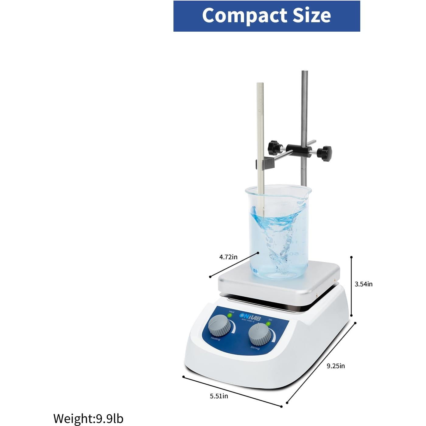 Agitador Magnético ONiLAB MS4-H380-E 5L 2000RPM 380°C