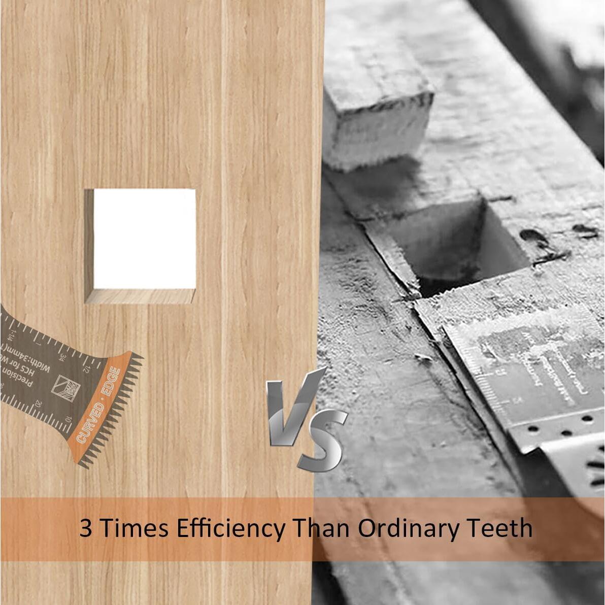 Juego de 6 Hojas de Sierra Oscilante BBYPP Curvadas para Madera y Plástico