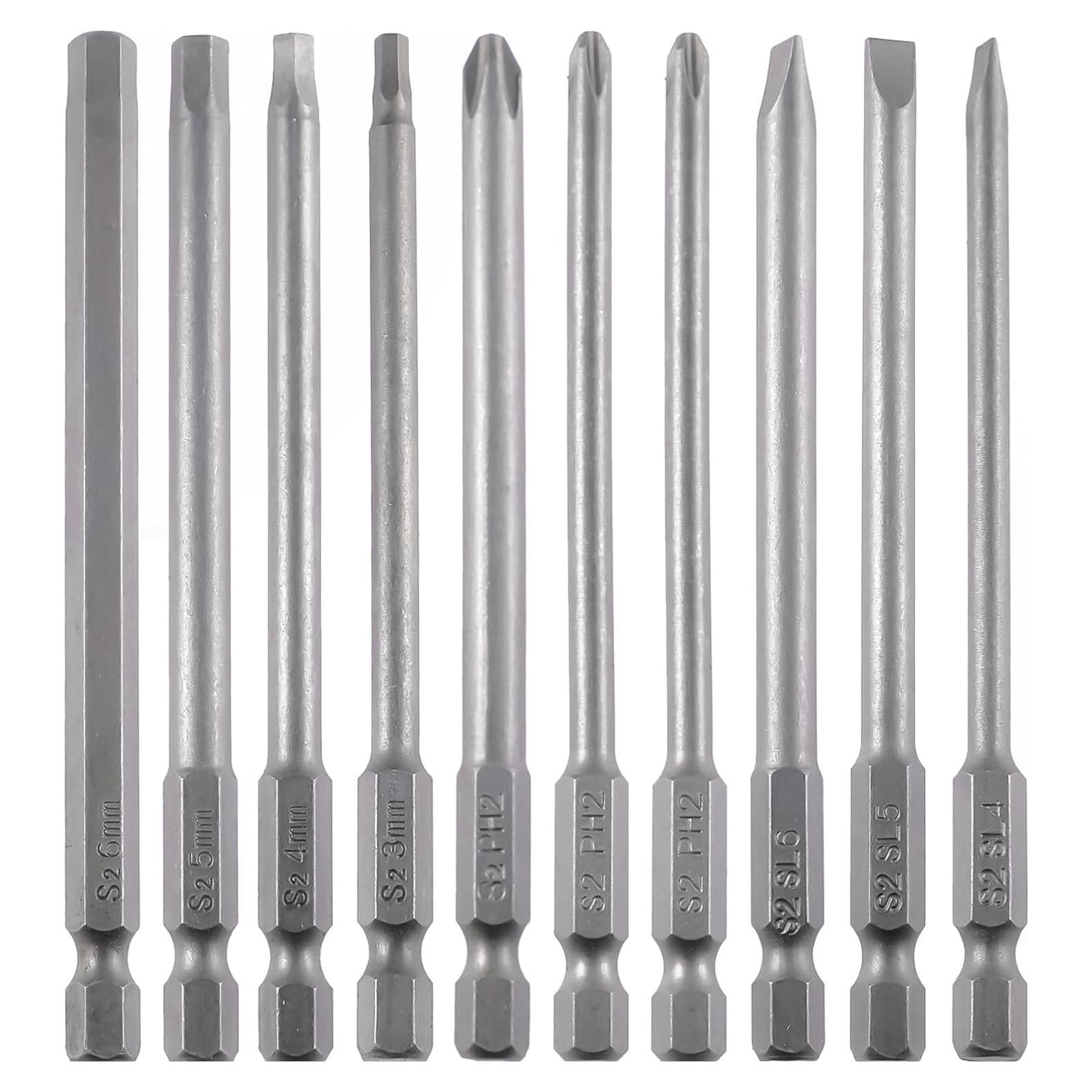 Juego de Puntas de Destornillador VESTTIO 10 Piezas Acero S2