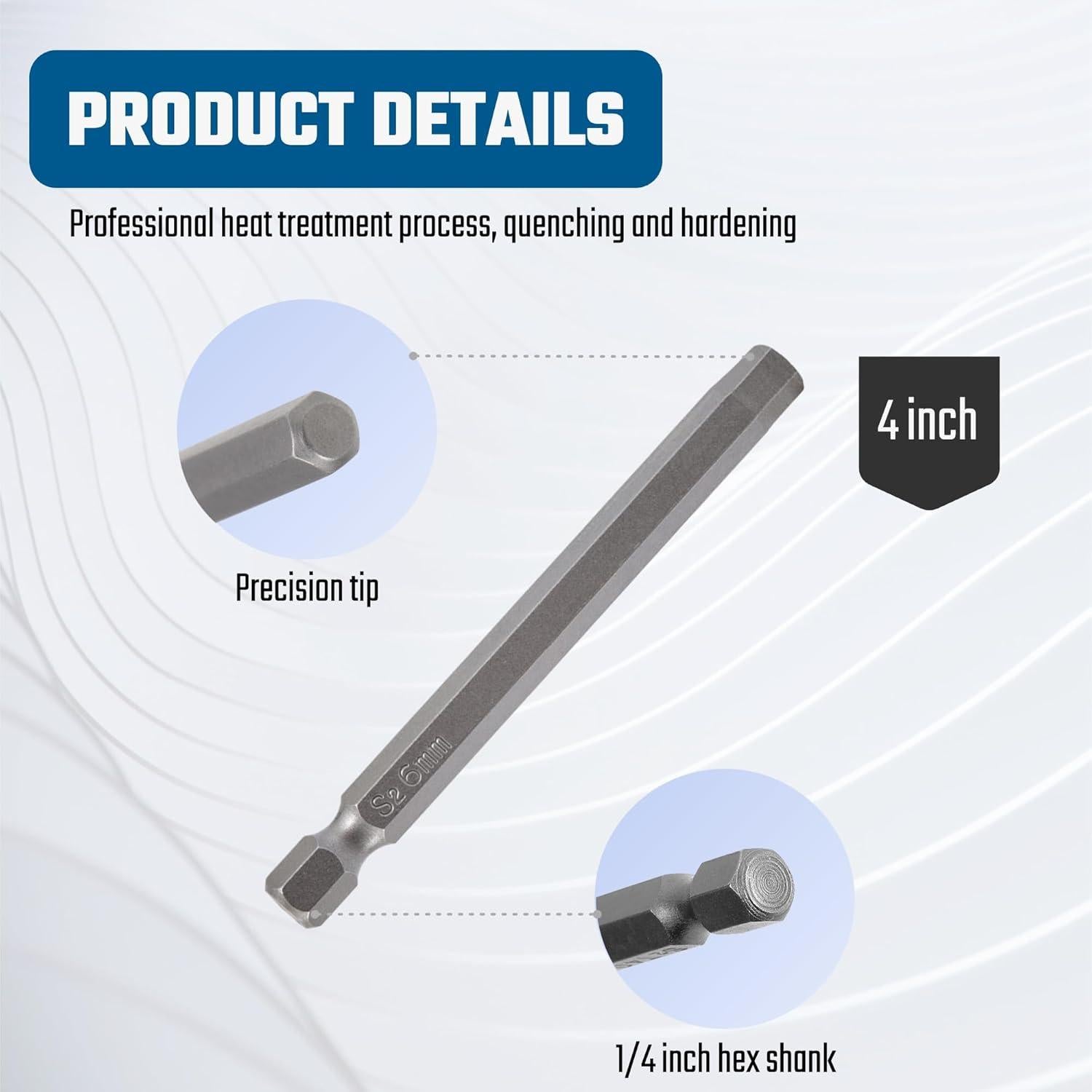 Juego de Puntas de Destornillador VESTTIO 10 Piezas Acero S2