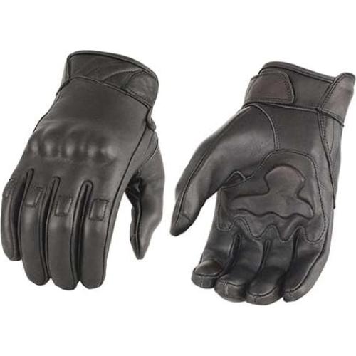 Guantes de Moto Milwaukee Leather MG7521 Cuero Negro Acolchados