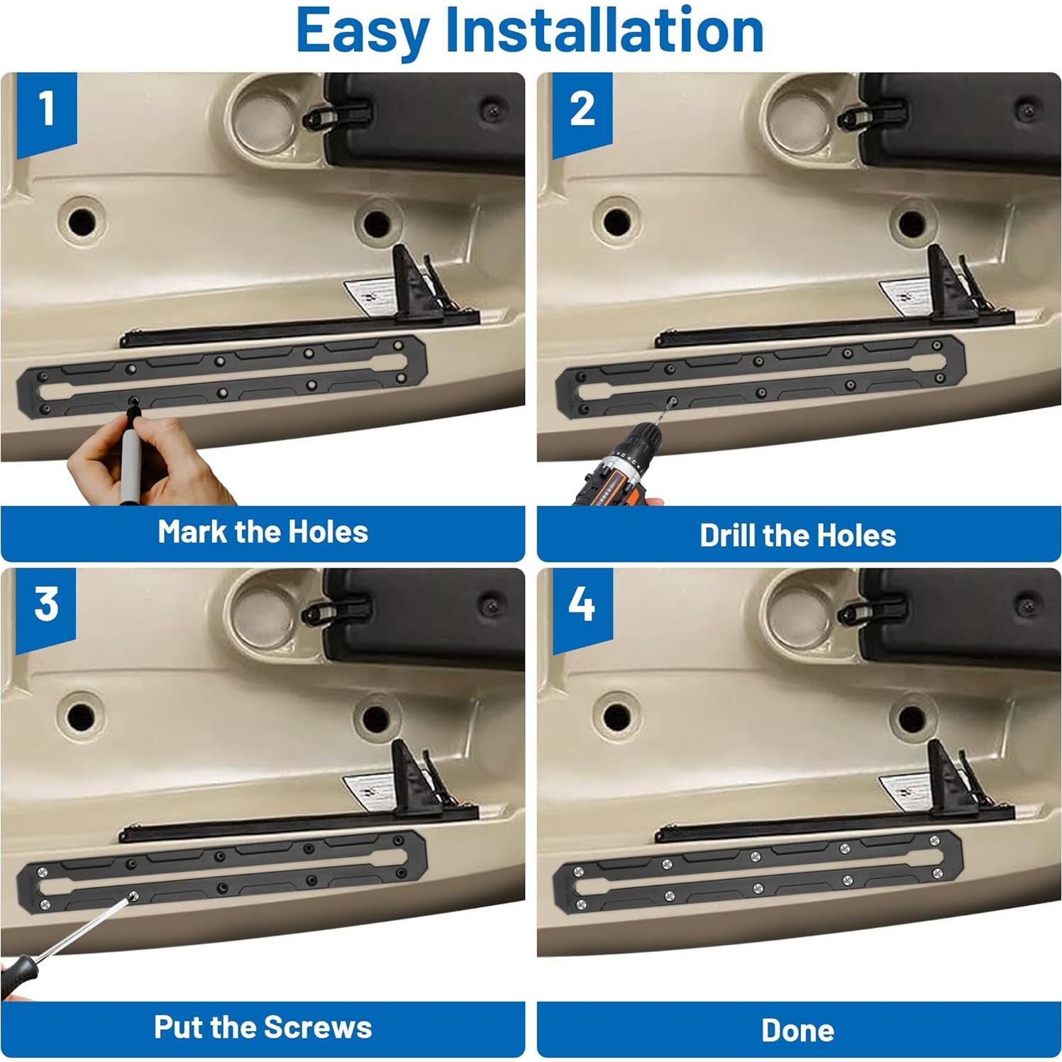 Riel de Kayak Omoojee 01 Accesorios Montaje Paquete de 2