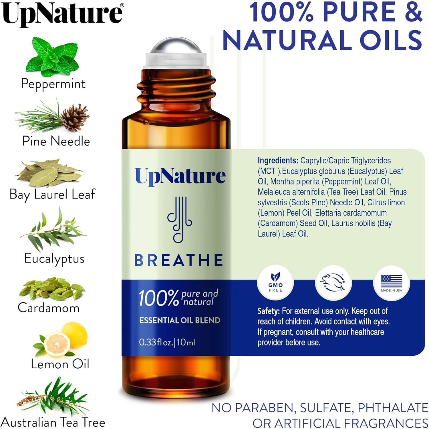 Aceite Esencial Roll On Breathe UpNature 9.8ml - Respiración Natural