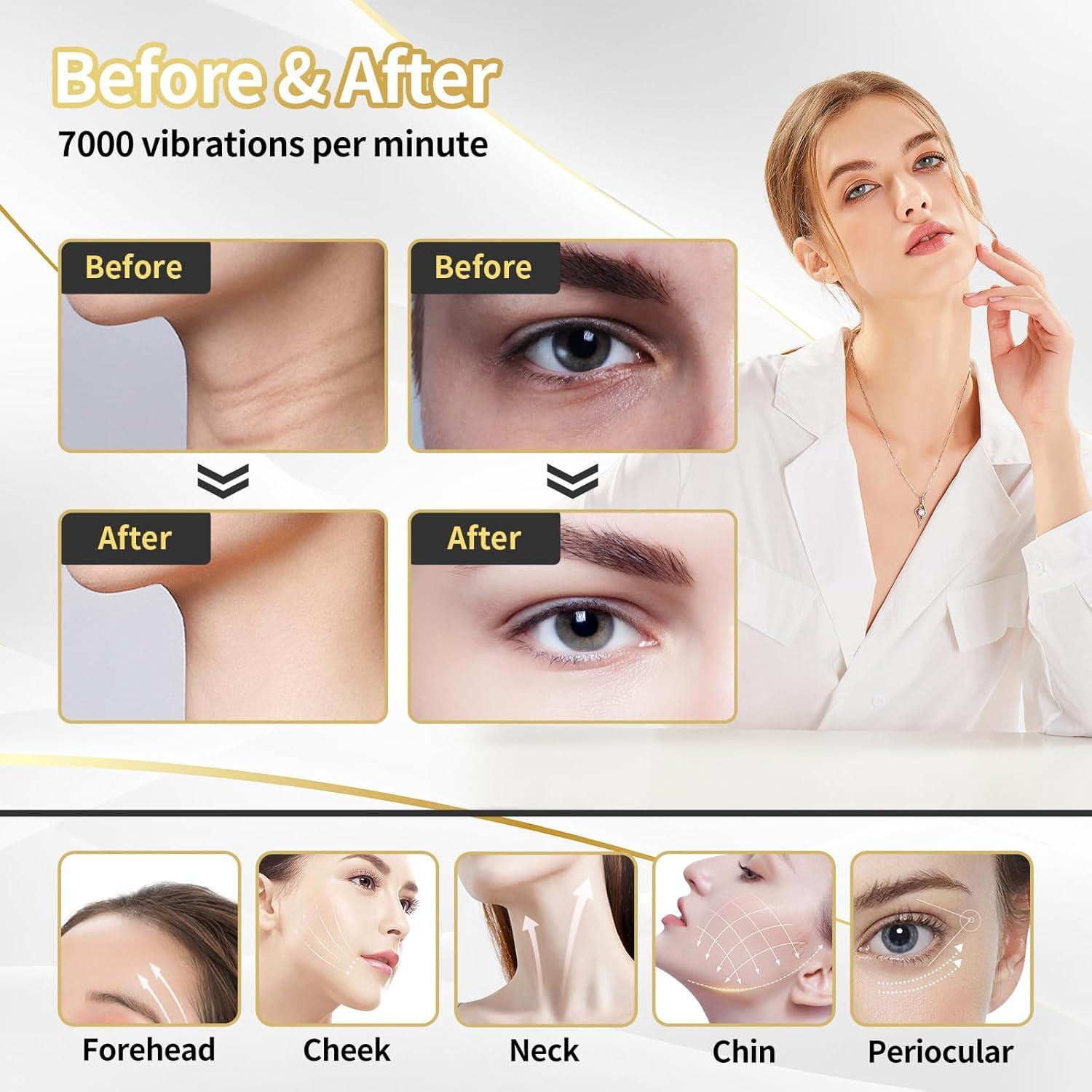 Masajeador Facial Portátil Li-Tek LED 7 Colores Cuidado Piel