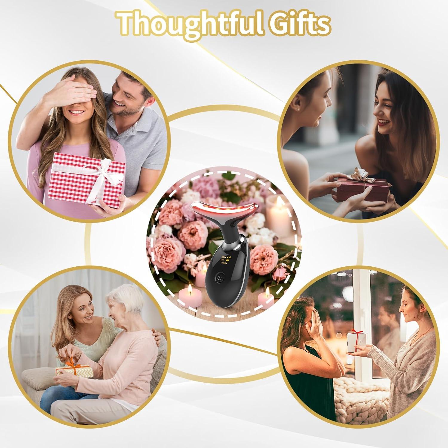 Masajeador Facial Portátil Li-Tek LED 7 Colores Cuidado Piel