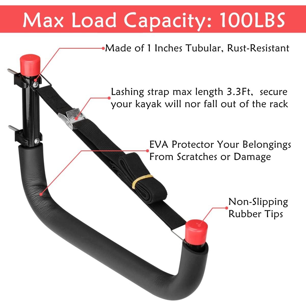 Ganchos de Almacenamiento para Kayak Naikozmo 4 Piezas 100 kg