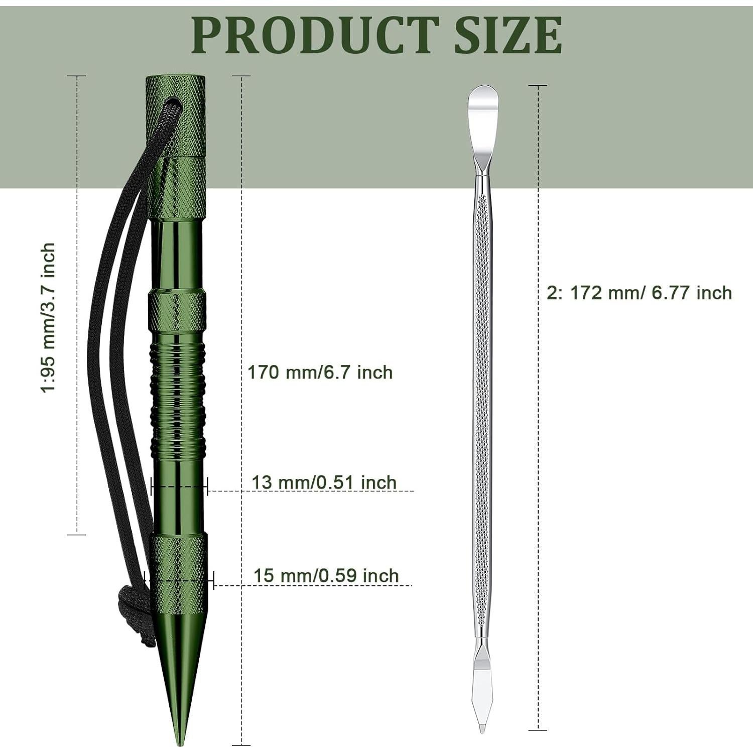 Set de Herramientas de Nudos Ferraycle 12 Pcs Paracord Verde