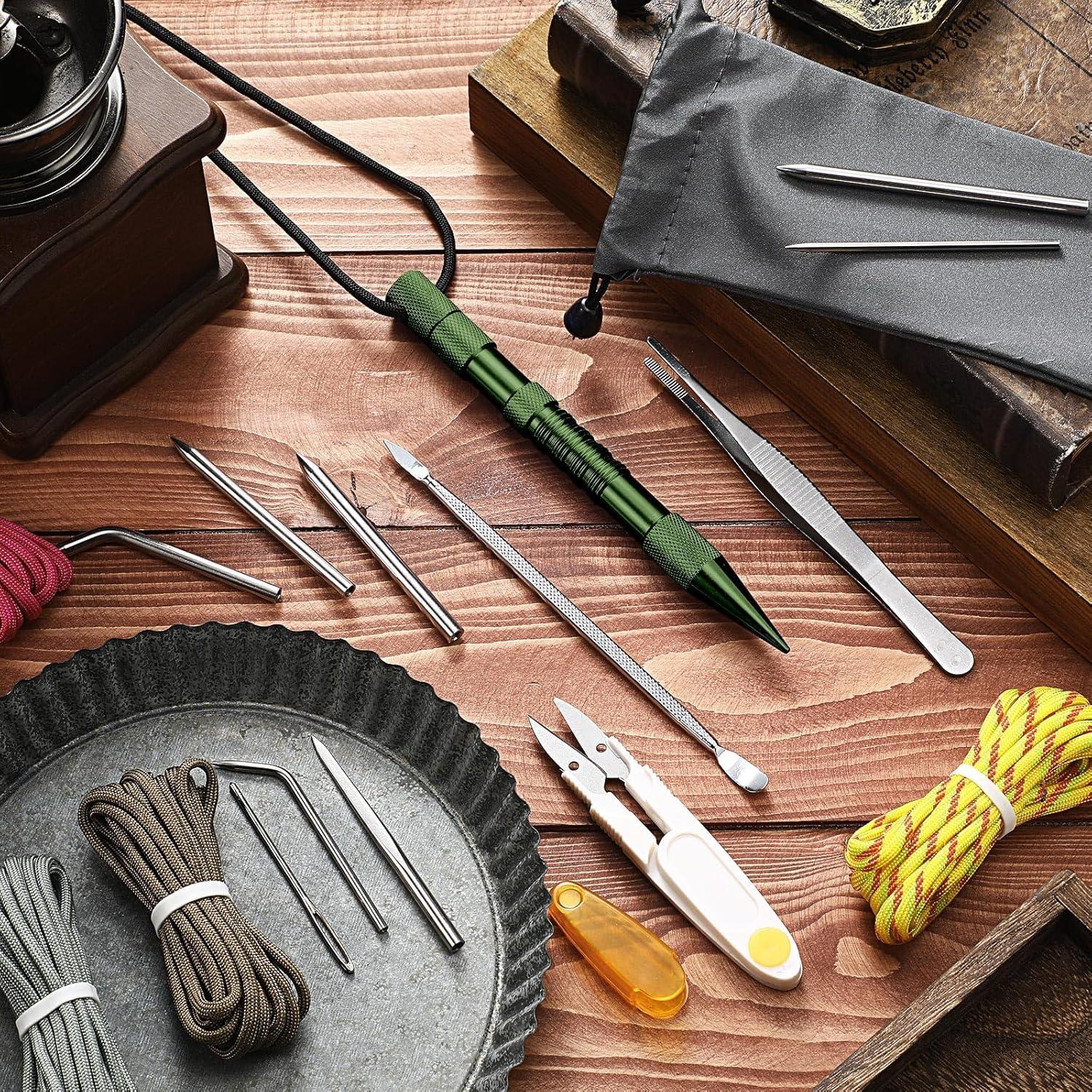 Set de Herramientas de Nudos Ferraycle 12 Pcs Paracord Verde