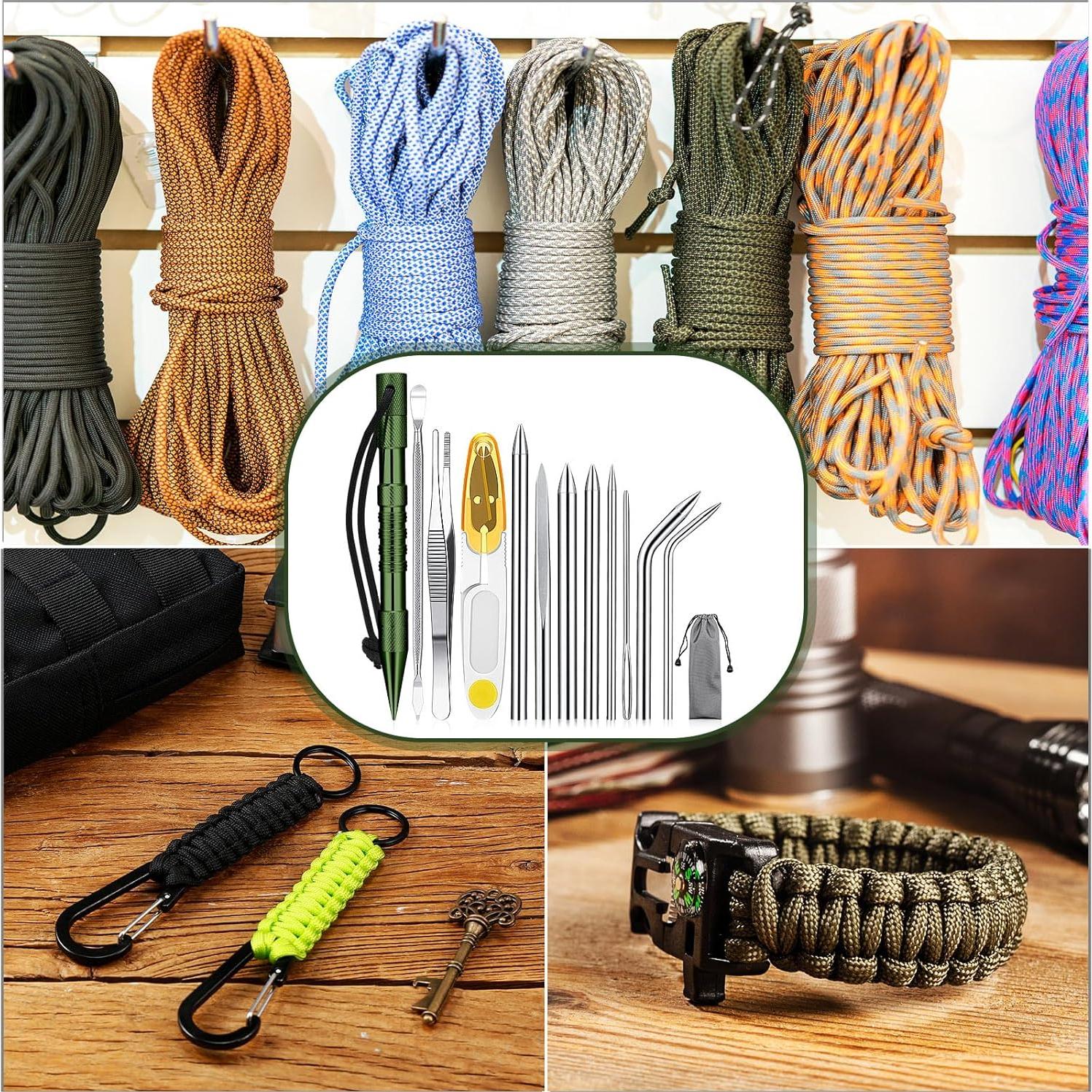 Set de Herramientas de Nudos Ferraycle 12 Pcs Paracord Verde