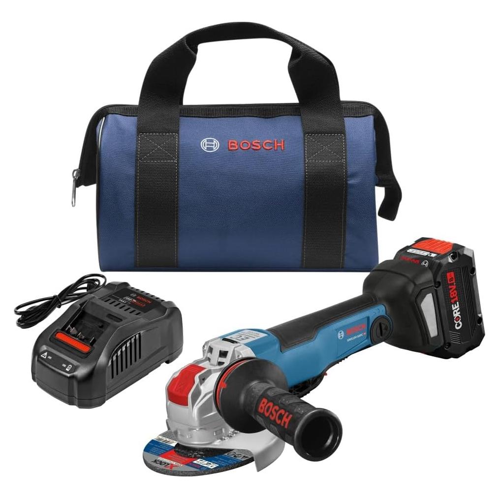 Amoladora Angular Bosch GWX18V-50PCB14 18V 4-1/2 - 5" con Batería 8 Ah