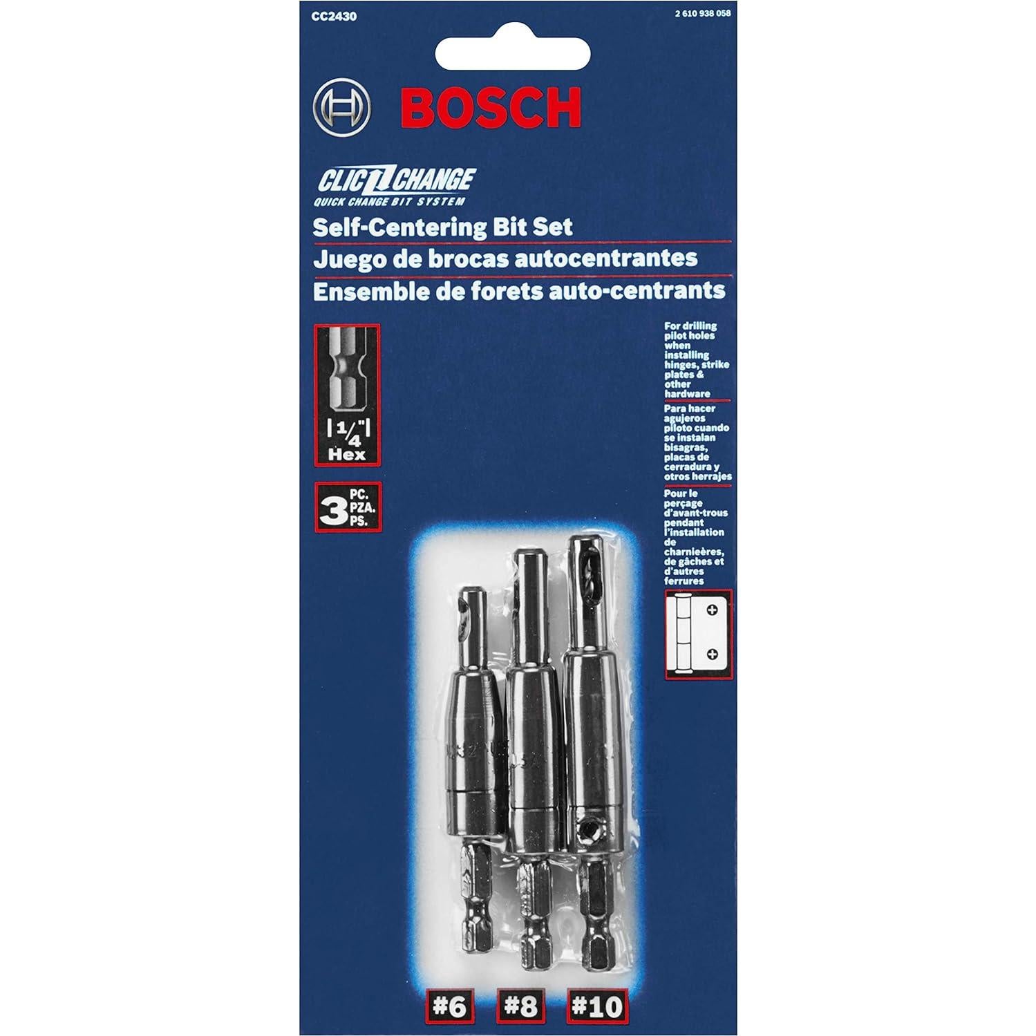 Juego de Brocas Autocentrantes Bosch CC2430 - 3 Piezas