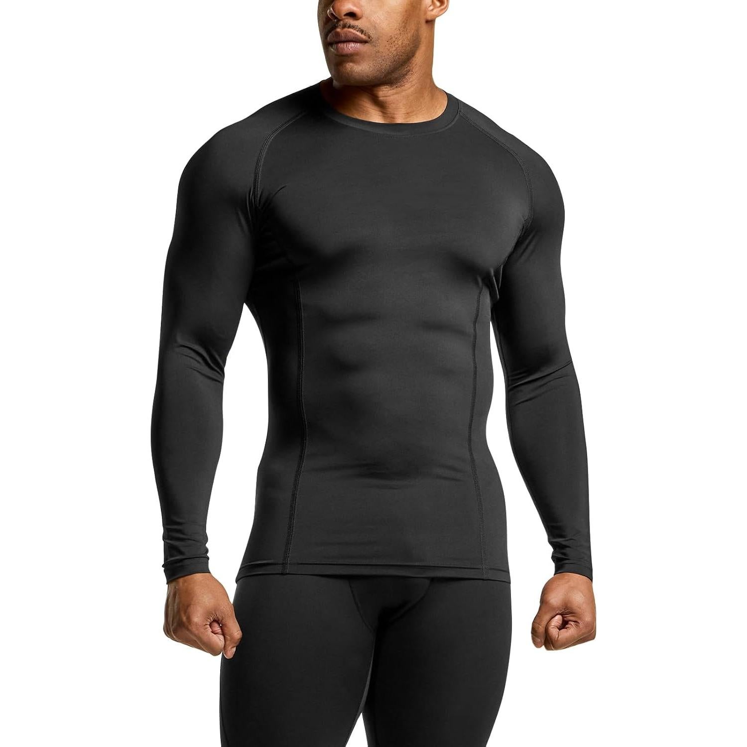 Camiseta de Compresión ATHLIO Manga Larga UPF 50+ Hombre