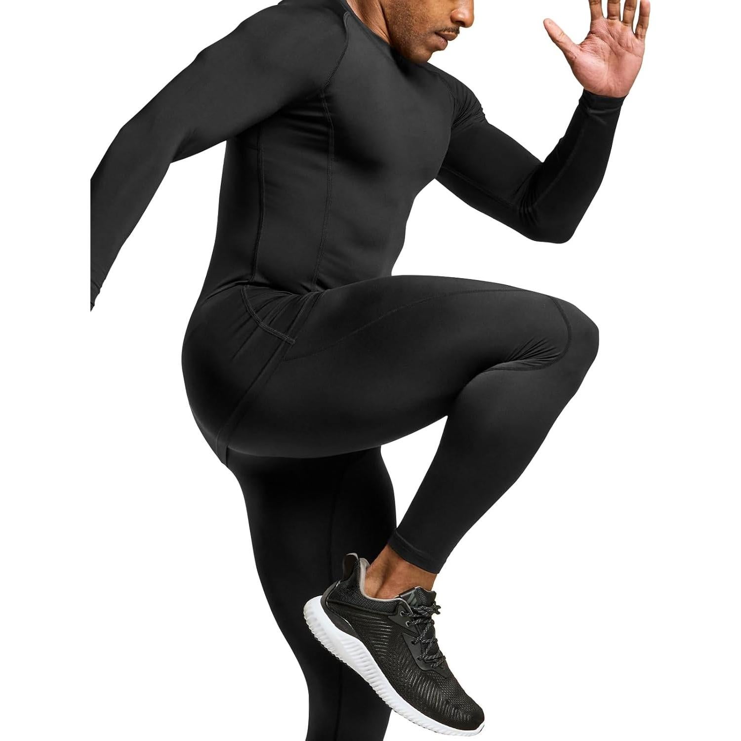 Camiseta de Compresión ATHLIO Manga Larga UPF 50+ Hombre