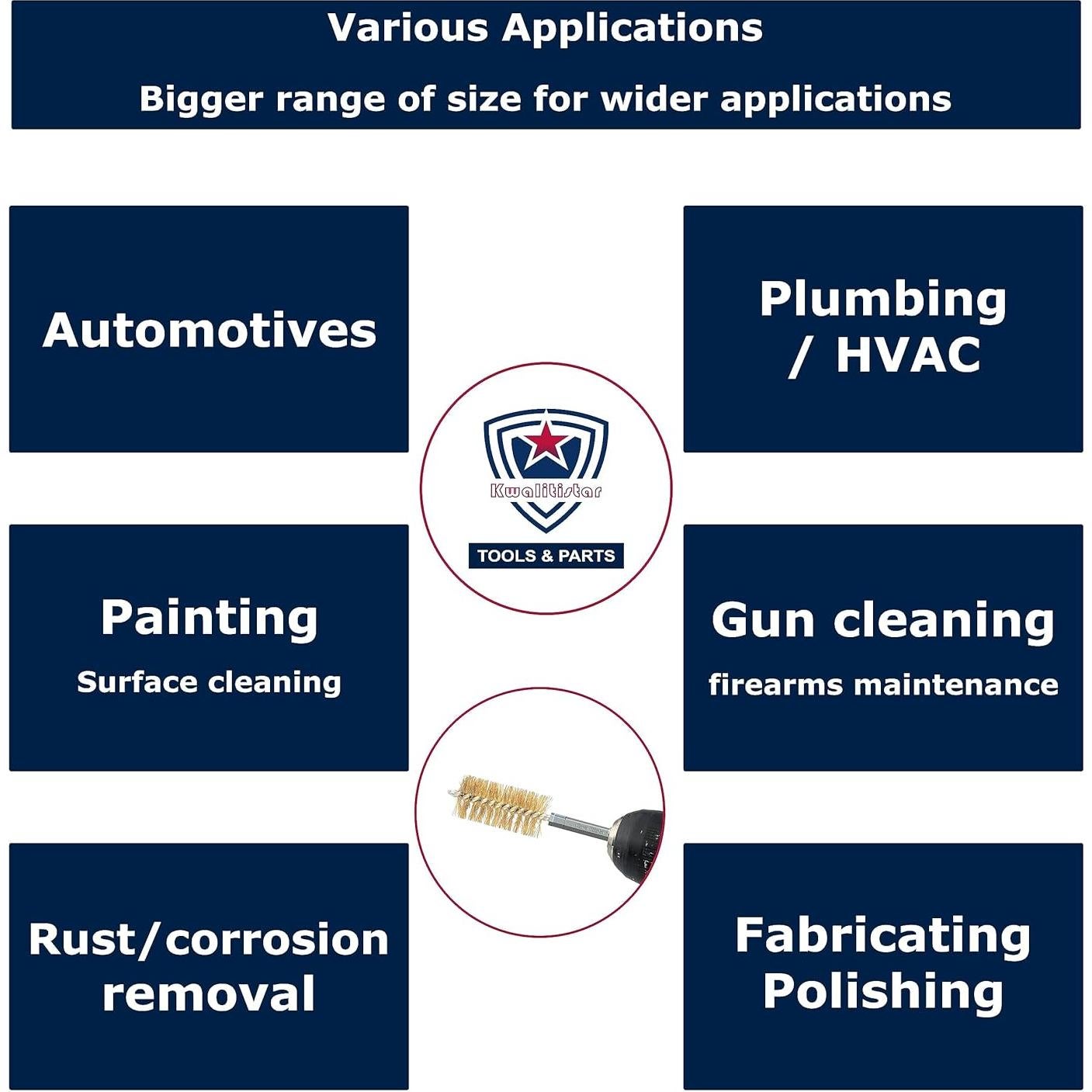 Juego de cepillos de perforación Kwalitistar 8 tamaños latón
