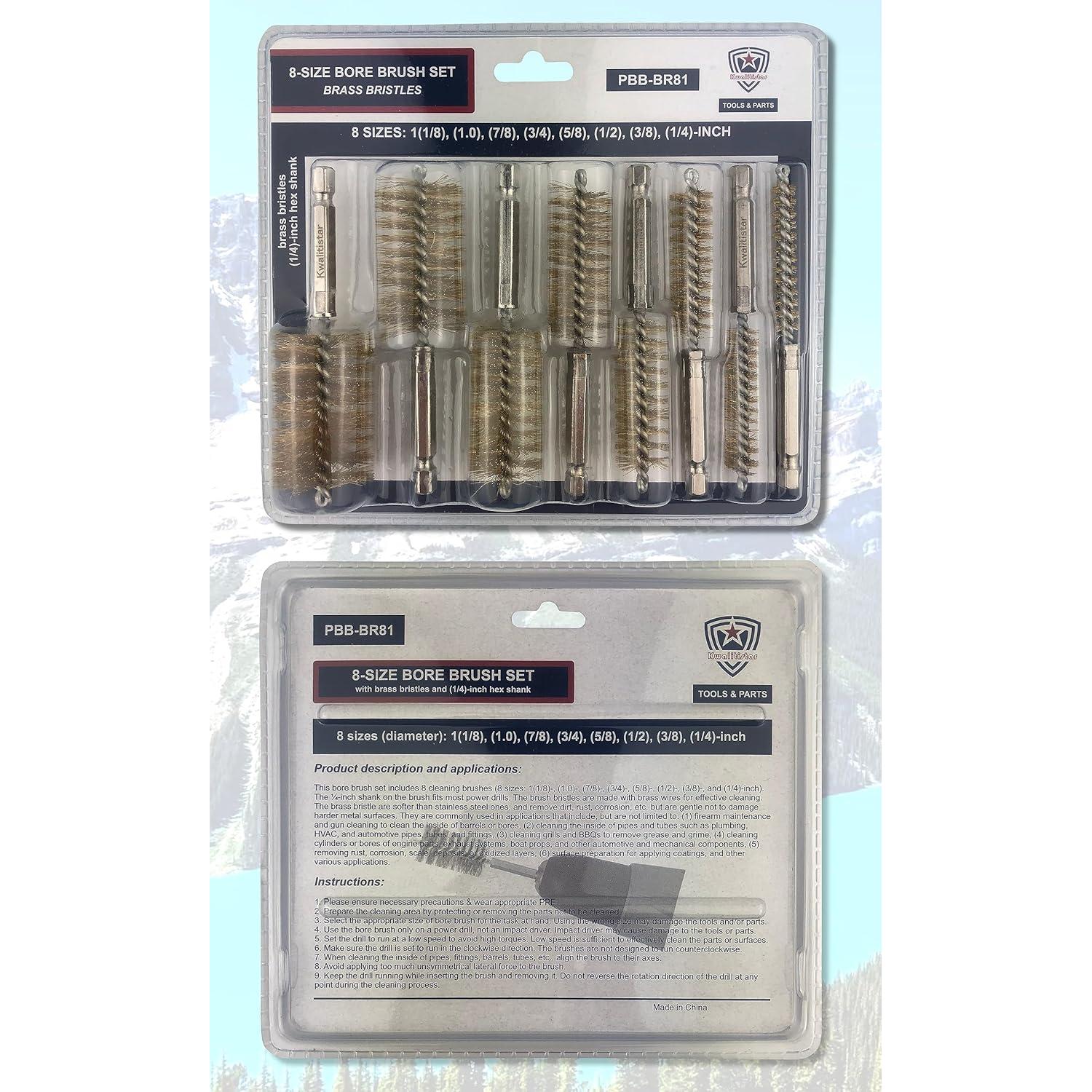 Juego de cepillos de perforación Kwalitistar 8 tamaños latón