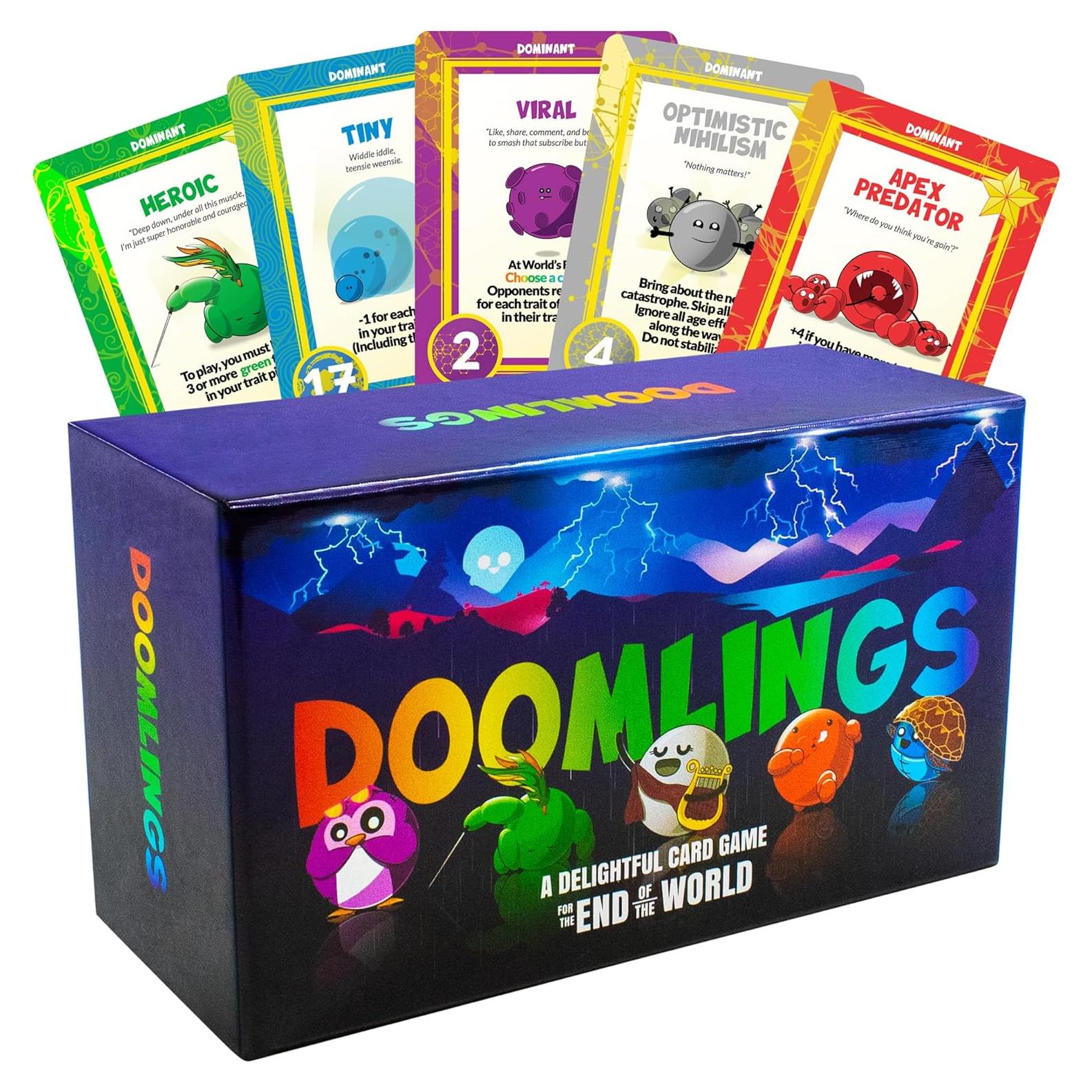 Doomlings - A Delightful Card Game for The End of The World - Best New Strategy Card Game for Adults, Kids, & Teens | 2-6 Players | Perfect for Families and Travel | Easy to Learn (Base Edition)