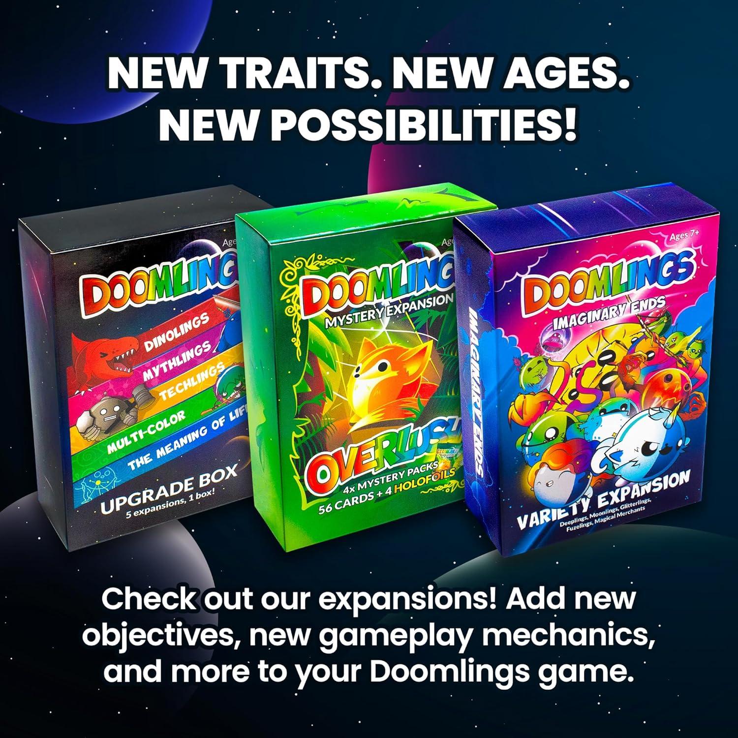 Doomlings - A Delightful Card Game for The End of The World - Best New Strategy Card Game for Adults, Kids, & Teens | 2-6 Players | Perfect for Families and Travel | Easy to Learn (Base Edition)