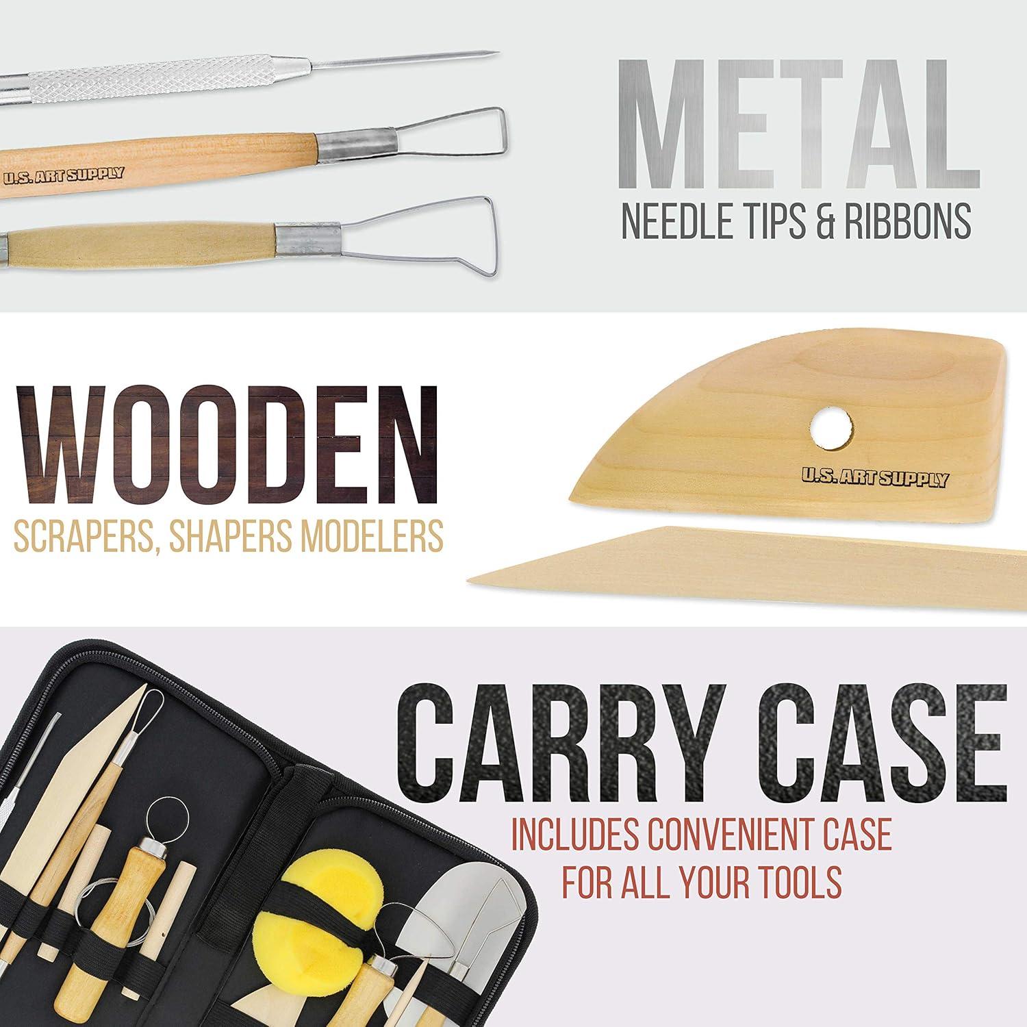 Juego de Herramientas de Cerámica U.S. Art Supply 12 Piezas