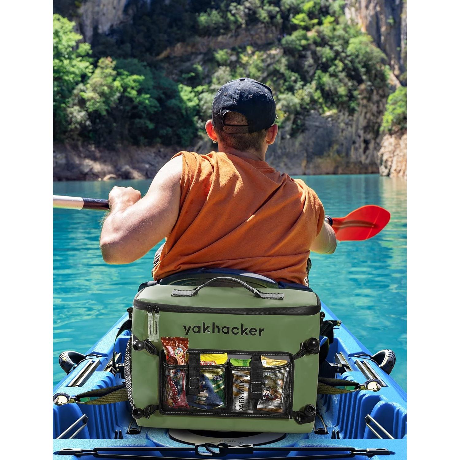 Enfriador Portátil YAKHACKER para Kayak Verde 30x43x17 cm