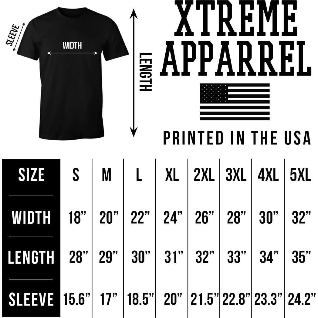 Camiseta para hombres Xtreme Apparel negra 100% algodón