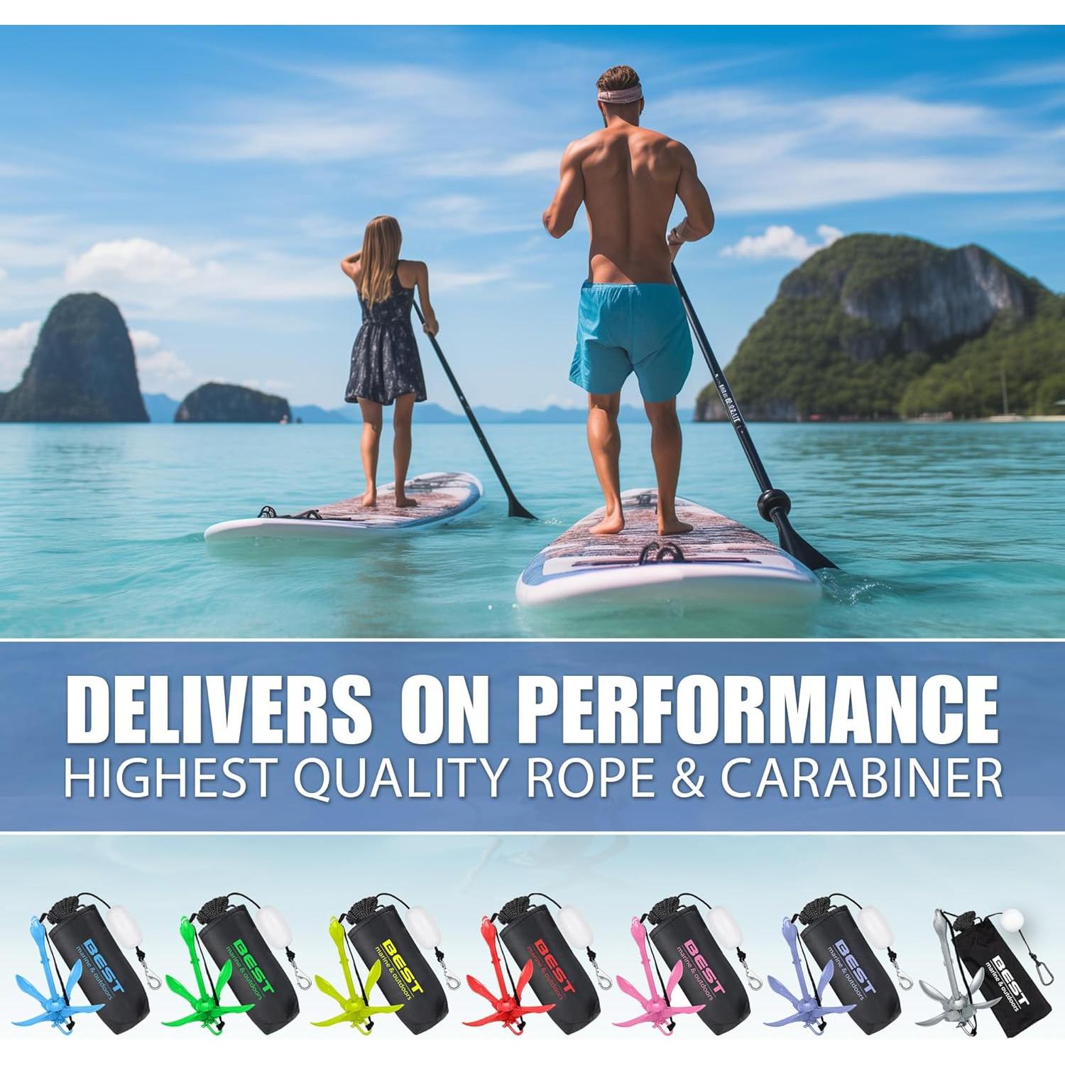 Ancla para Kayak Mejor Marina 1.6 kg con Cuerda 12.19 m