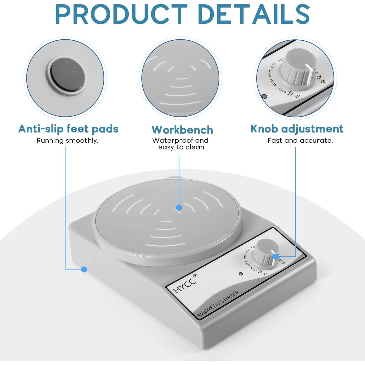 Agitador Magnético HYCC MX-3K 3000 RPM 3000ml