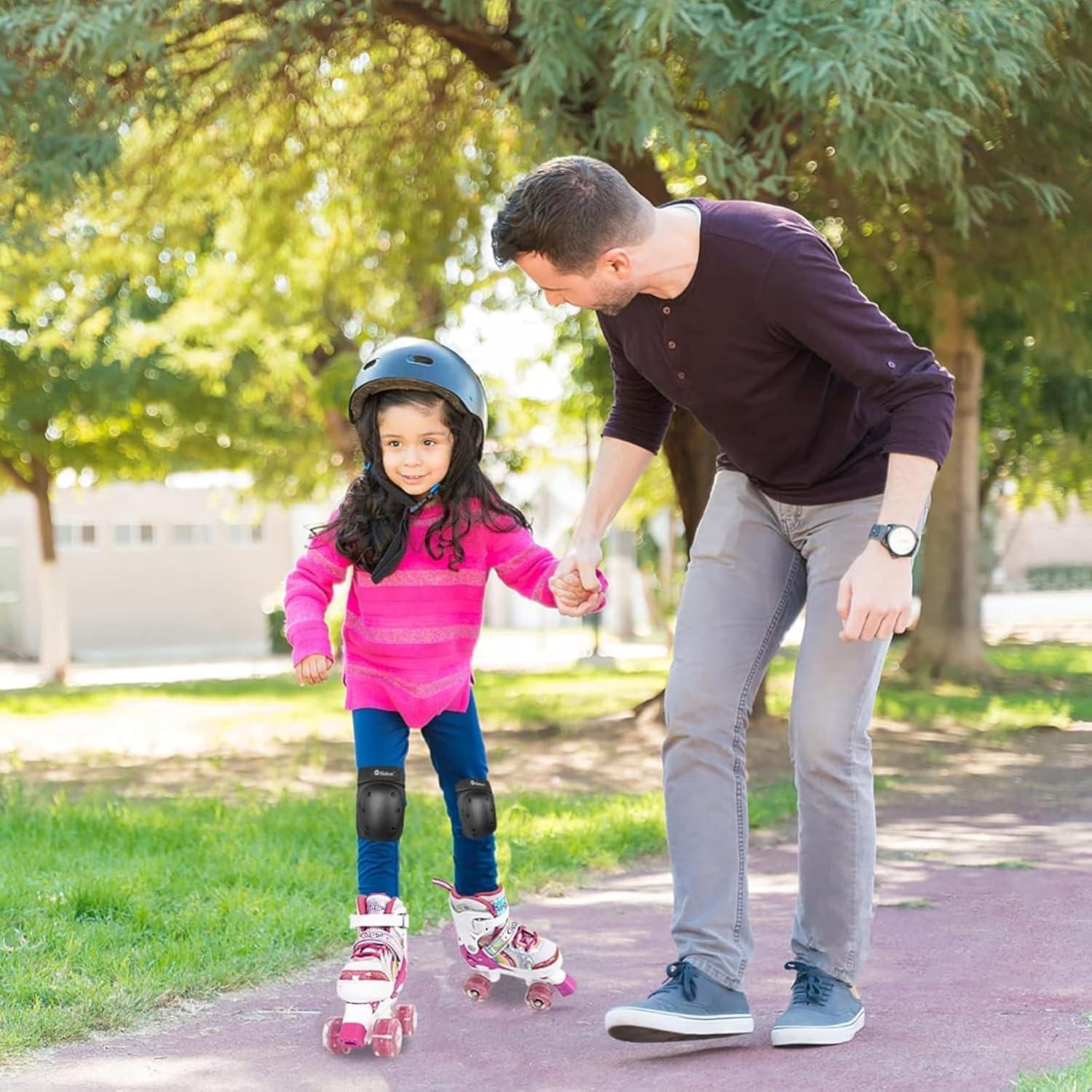 Patines en línea Nattork para niñas, 4 tamaños ajustables