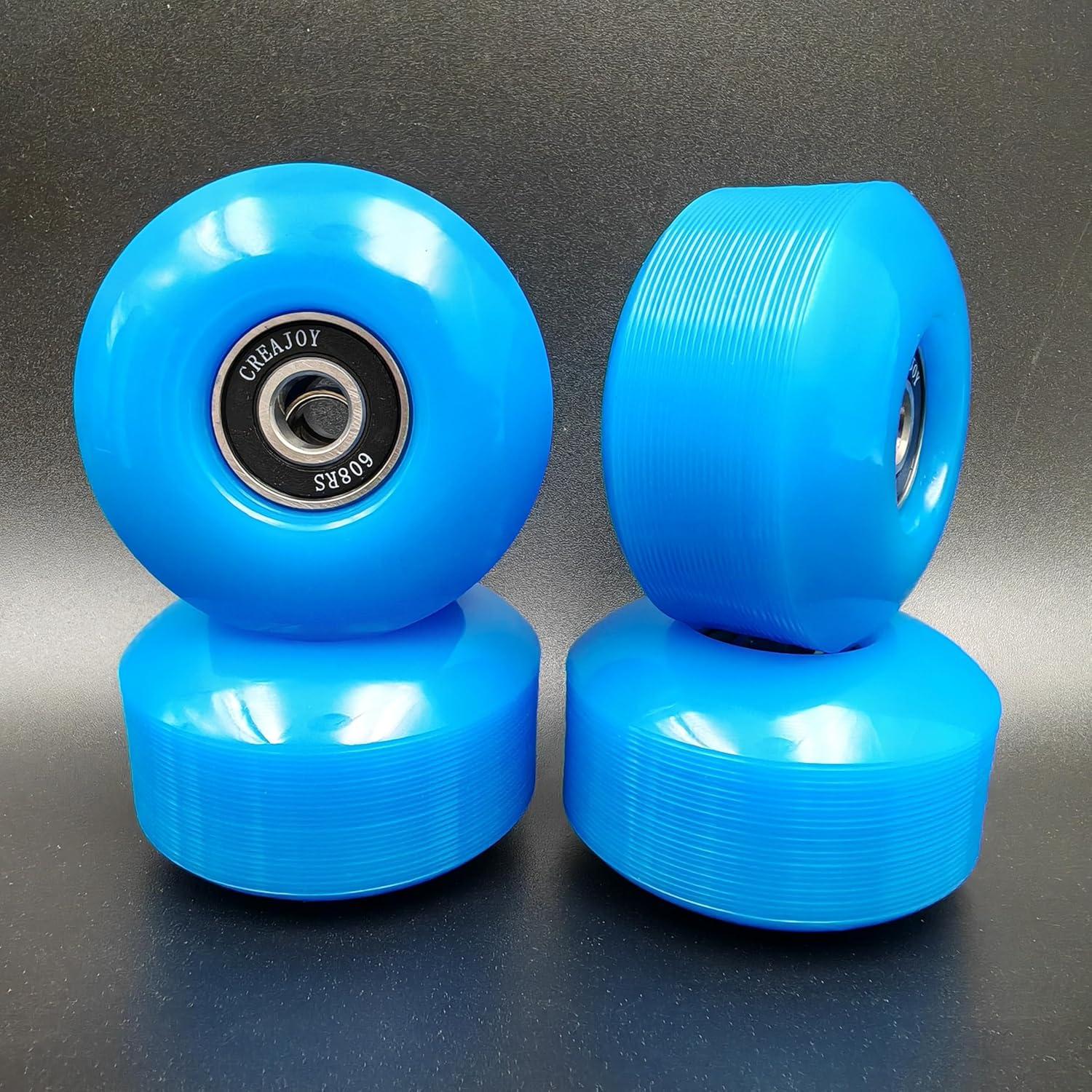 Ruedas de Skateboard CREAJOY 52mm 95A Azul Juego de 4