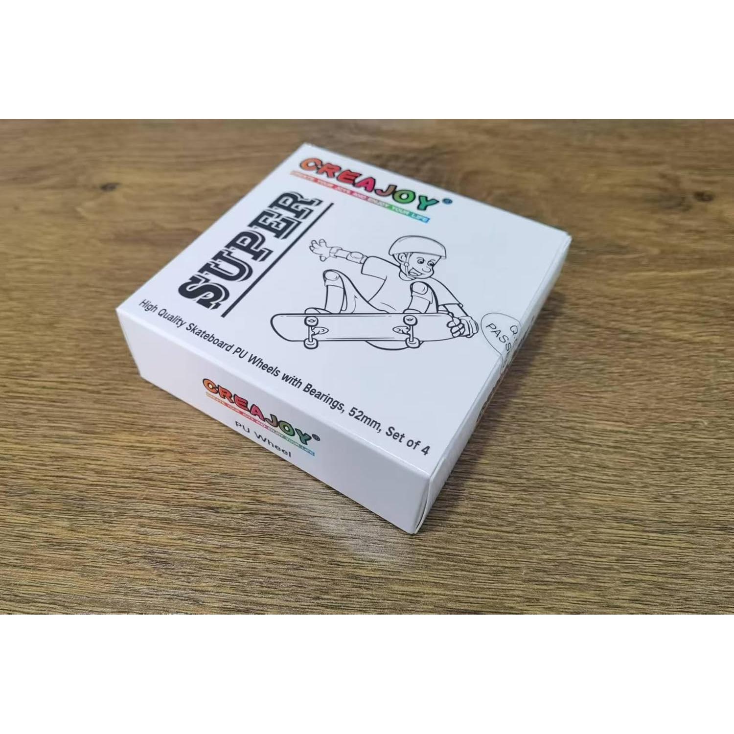 Ruedas de Skateboard CREAJOY 52mm 95A Azul Juego de 4