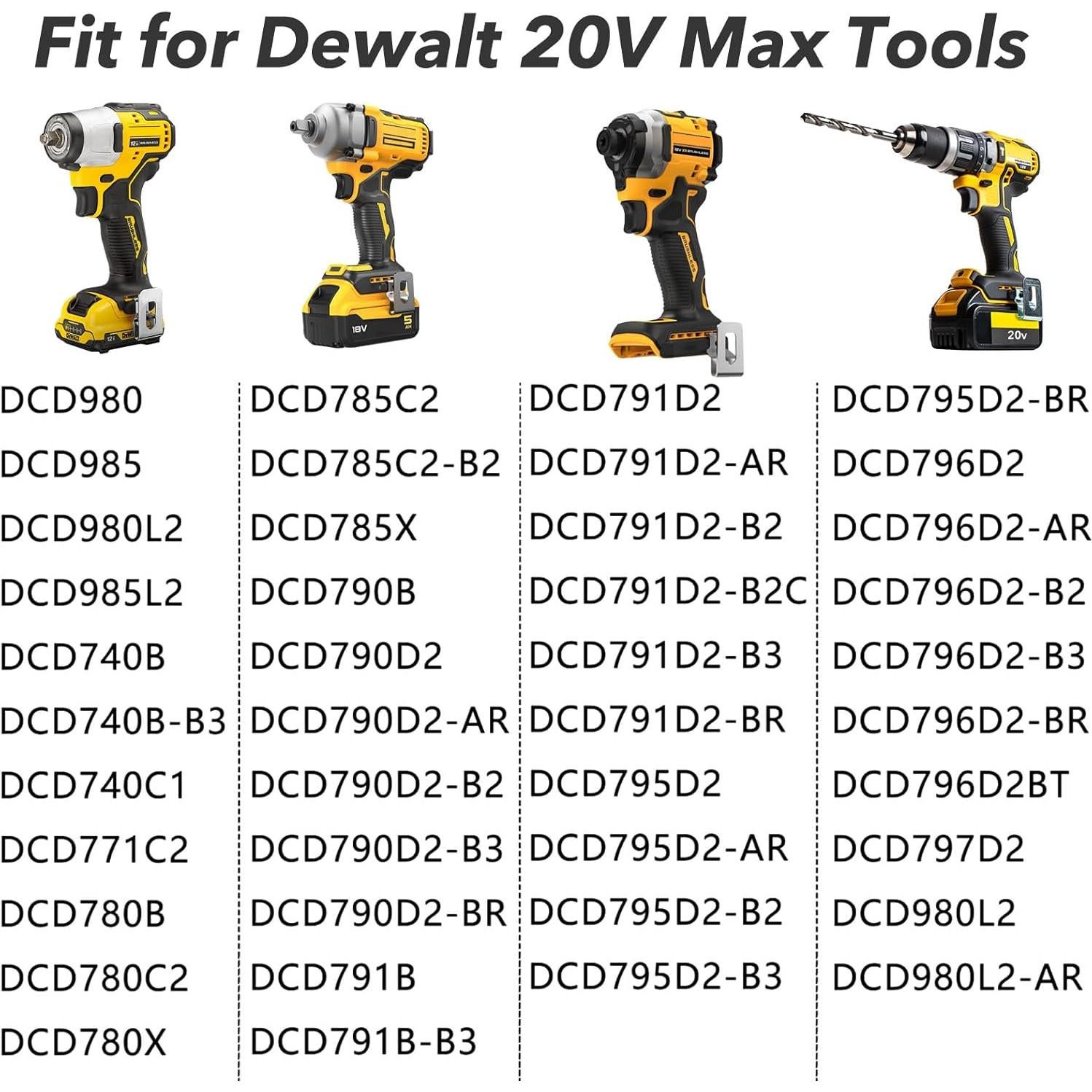 Clip de Cinturón 6PCS BienBion para Dewalt DCD980 DCD985