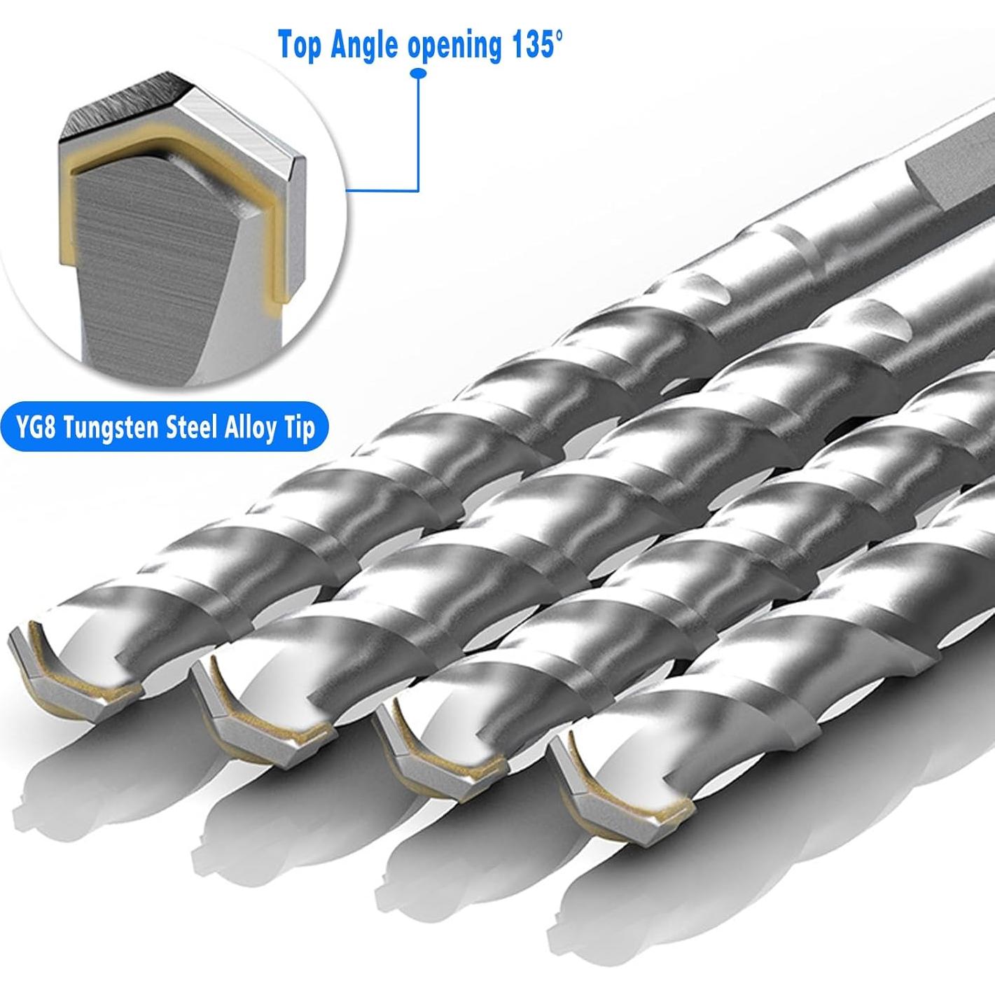 Paquete de 2 brocas SDS Plus 2.54 cm x 30.48 cm DKIBBITH