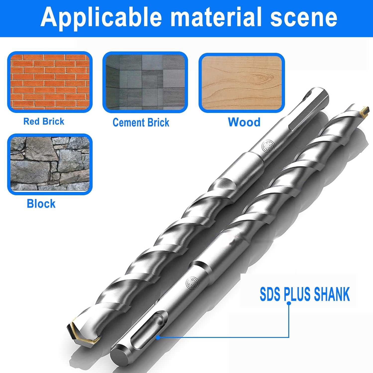 Paquete de 2 brocas SDS Plus 2.54 cm x 30.48 cm DKIBBITH