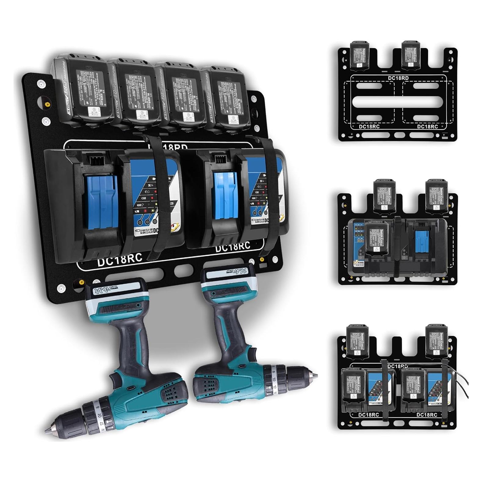 Soporte de Pared FETESNICE para Cargador y Baterías Makita