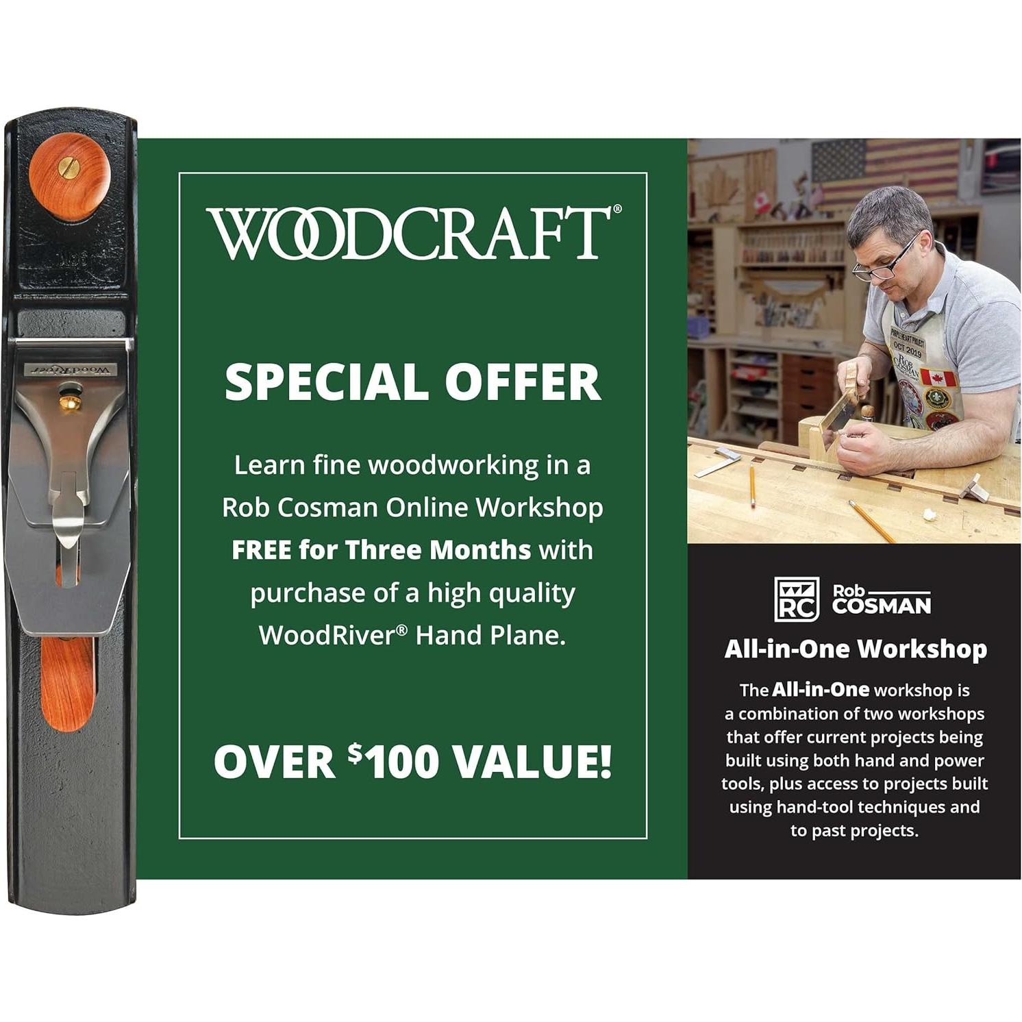 Plano de Banco V3 WoodRiver #1 - Alisado en Hierro Fundido