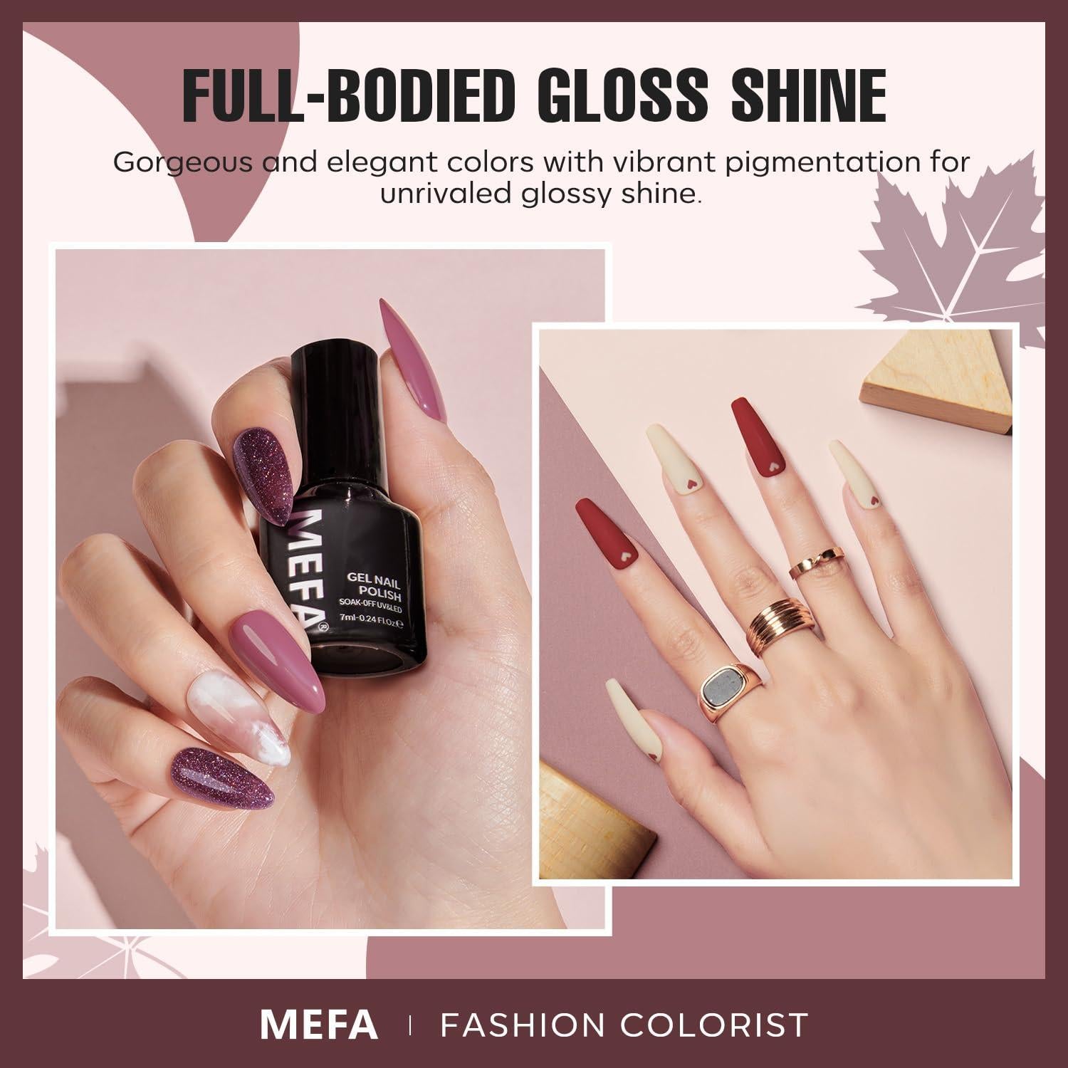 Juego de Esmalte de Uñas en Gel MEFA 12 Colores 7ml