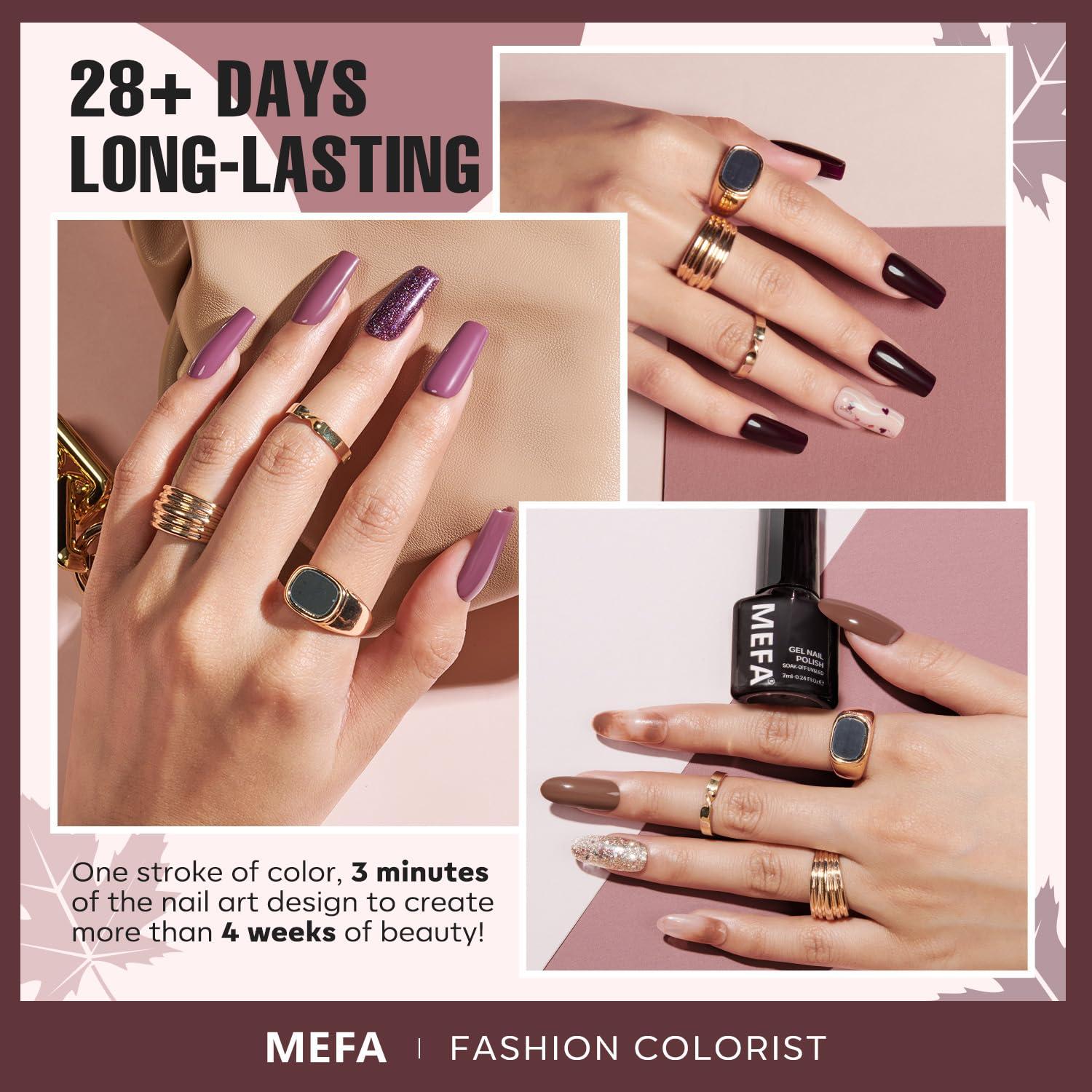 Juego de Esmalte de Uñas en Gel MEFA 12 Colores 7ml