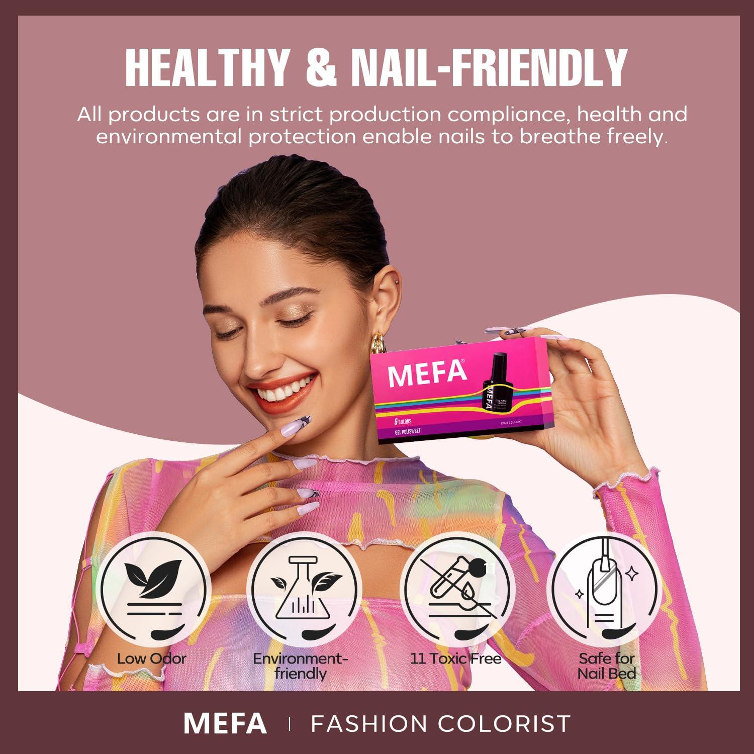 Juego de Esmalte de Uñas en Gel MEFA 12 Colores 7ml