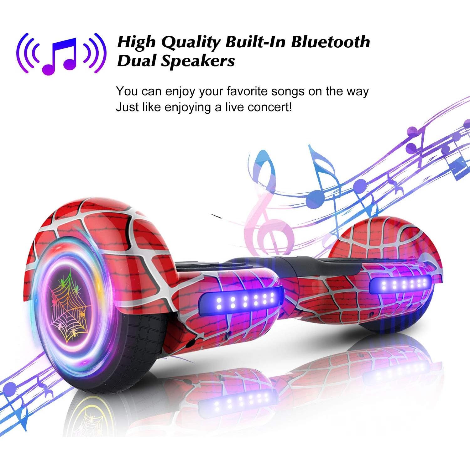 Hoverboard Emaxusa Araña 6.5" Bluetooth LED Seguridad UL2272