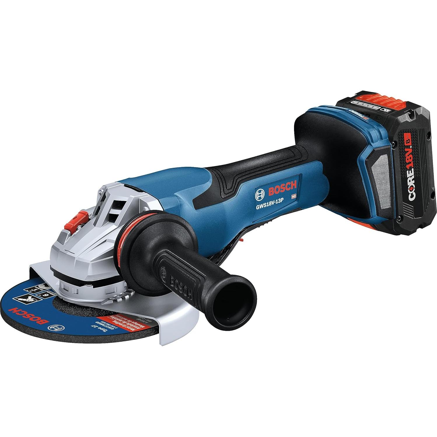 BOSCH GWS18V-13PB14 PROFACTOR™ 18V 5 – 6 In. Angle Grinder with Paddle Switch with (1) CORE18V® 8 Ah High Power Battery