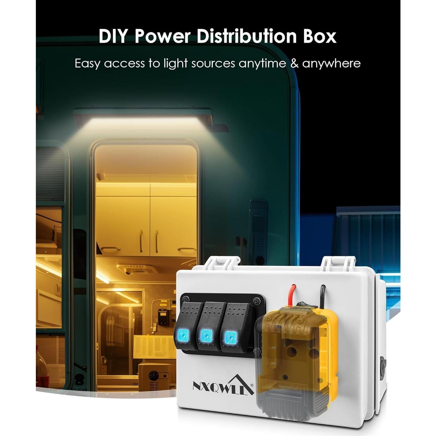Caja de Distribución de Energía CHidotools para Dewalt 20V