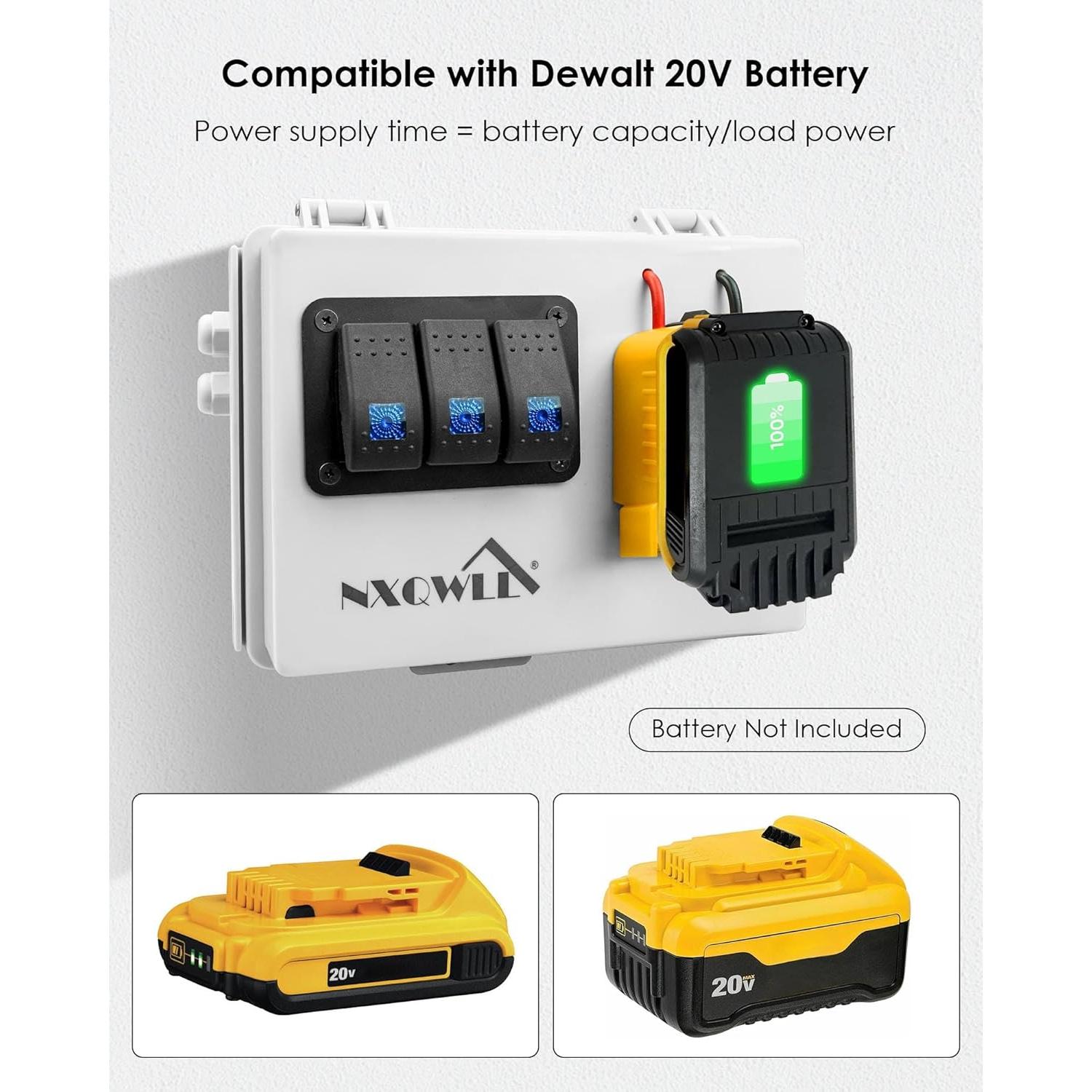 Caja de Distribución de Energía CHidotools para Dewalt 20V