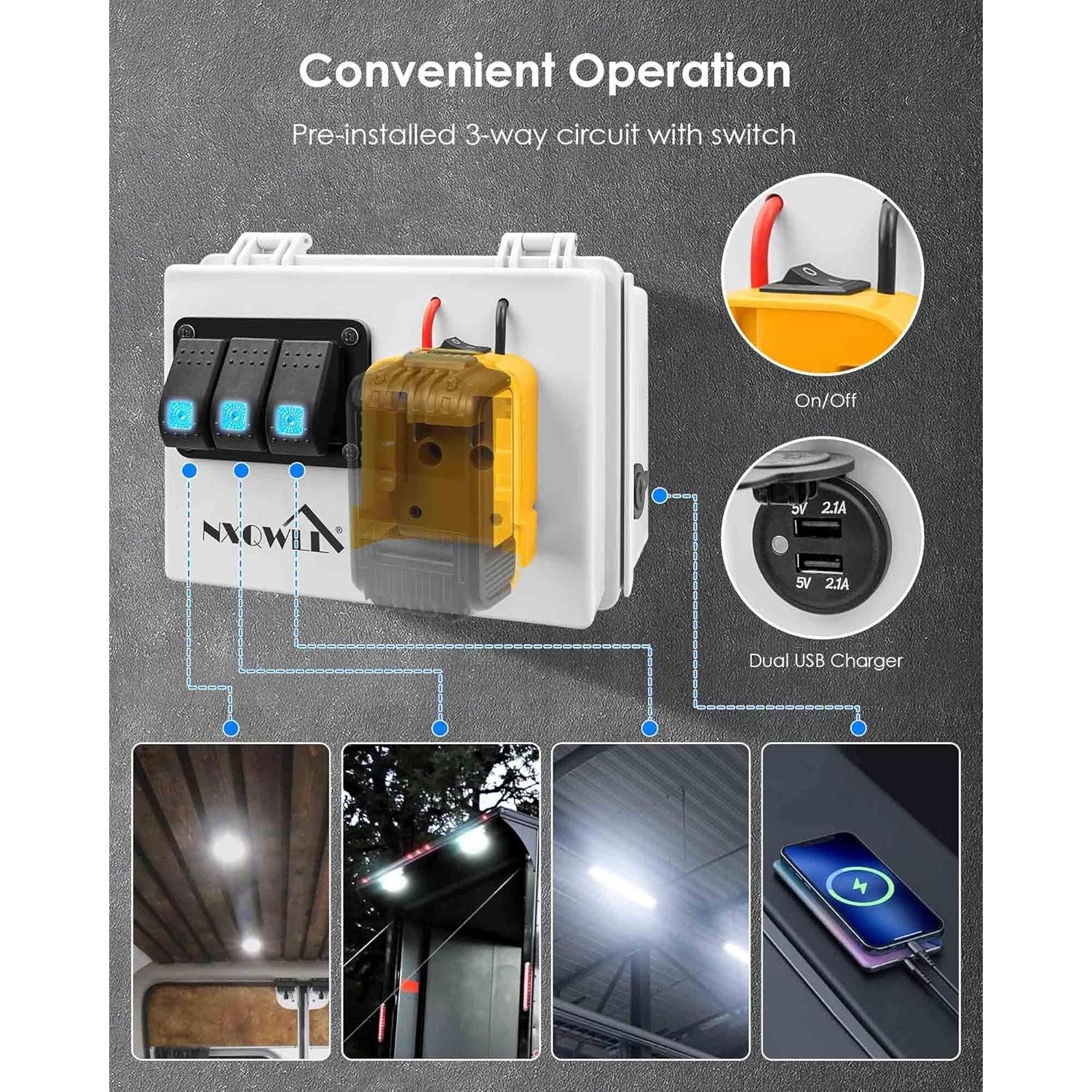 Caja de Distribución de Energía CHidotools para Dewalt 20V