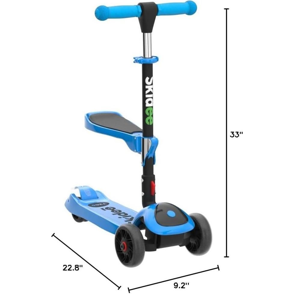 Scooter Plegable SKIDEE SP2 Ajustable 3 Ruedas LED Azul