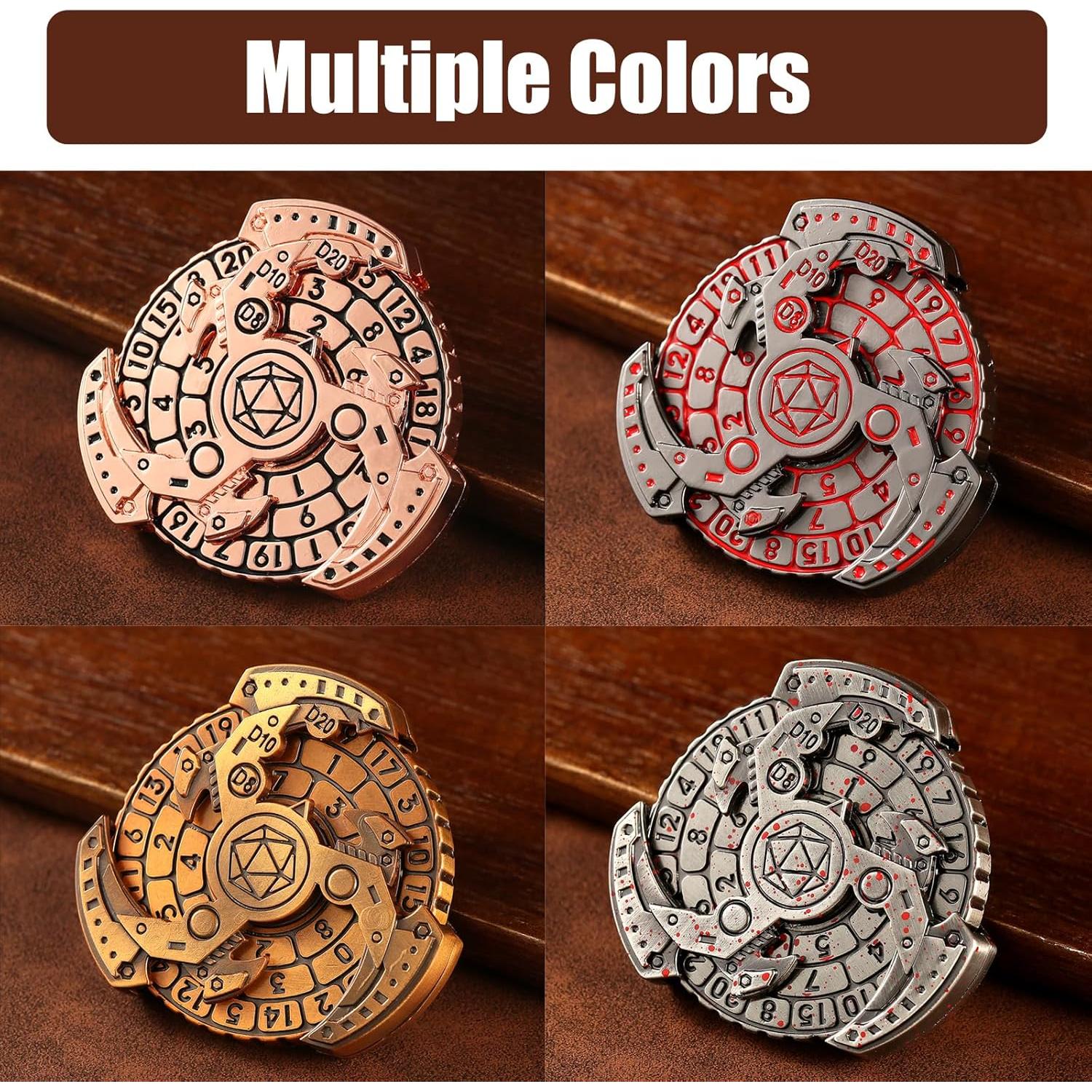 Dados Metálicos Ruleta 7 en 1 DNDND con Caja Regalo - Latón